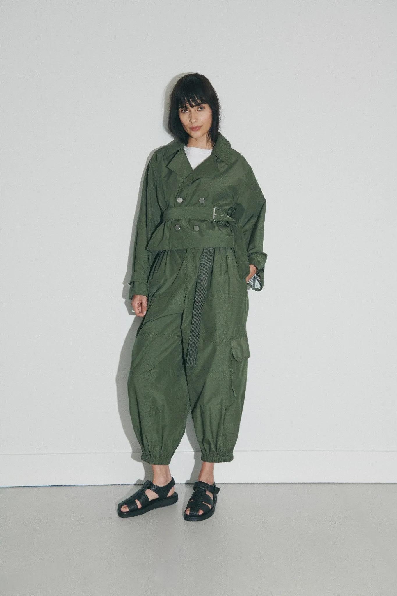 Renata Cropped Trench - Fatigue sold by Derek Lam product image thumbnail 2
