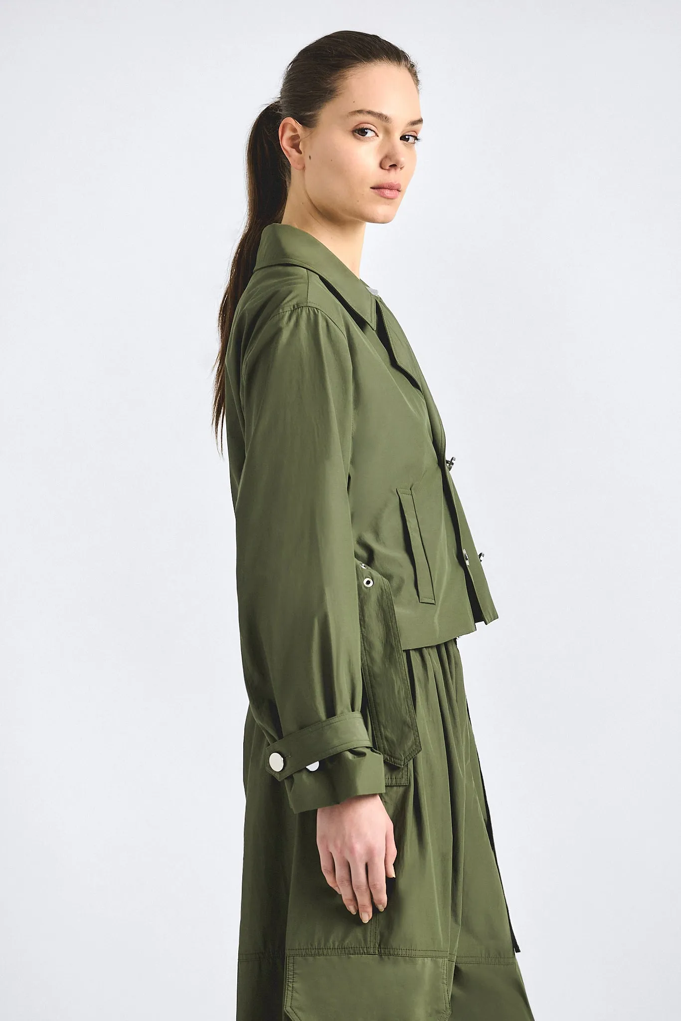 Renata Cropped Trench - Fatigue sold by Derek Lam product image thumbnail 4