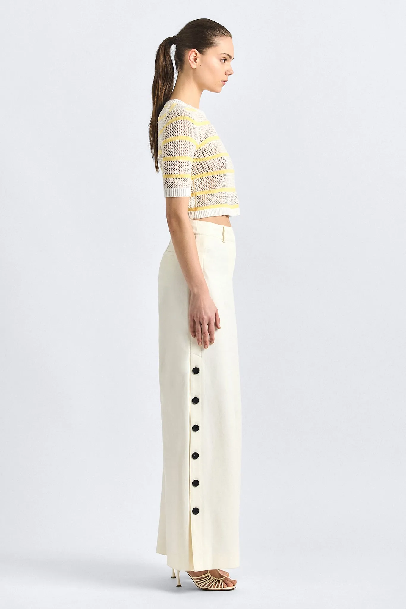 Tova Wide Leg Trouser - Soft White sold by Derek Lam product image thumbnail 4