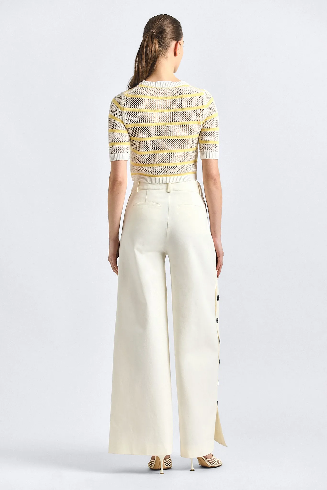 Tova Wide Leg Trouser - Soft White sold by Derek Lam product image thumbnail 5
