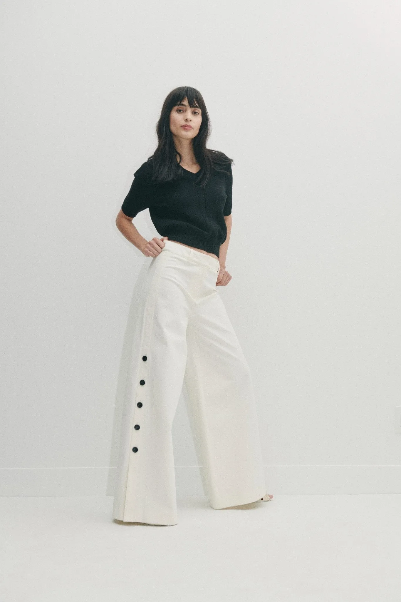 Tova Wide Leg Trouser - Soft White sold by Derek Lam product image thumbnail 2