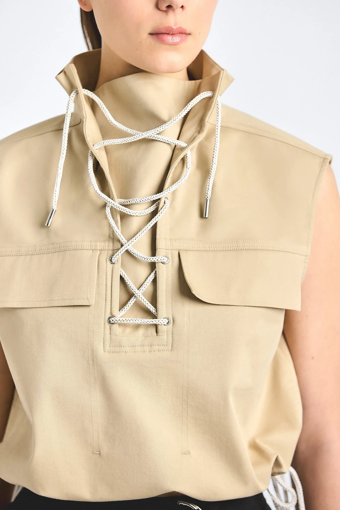 Solara Sleeveless Anorak - Safari sold by Derek Lam product image thumbnail 3