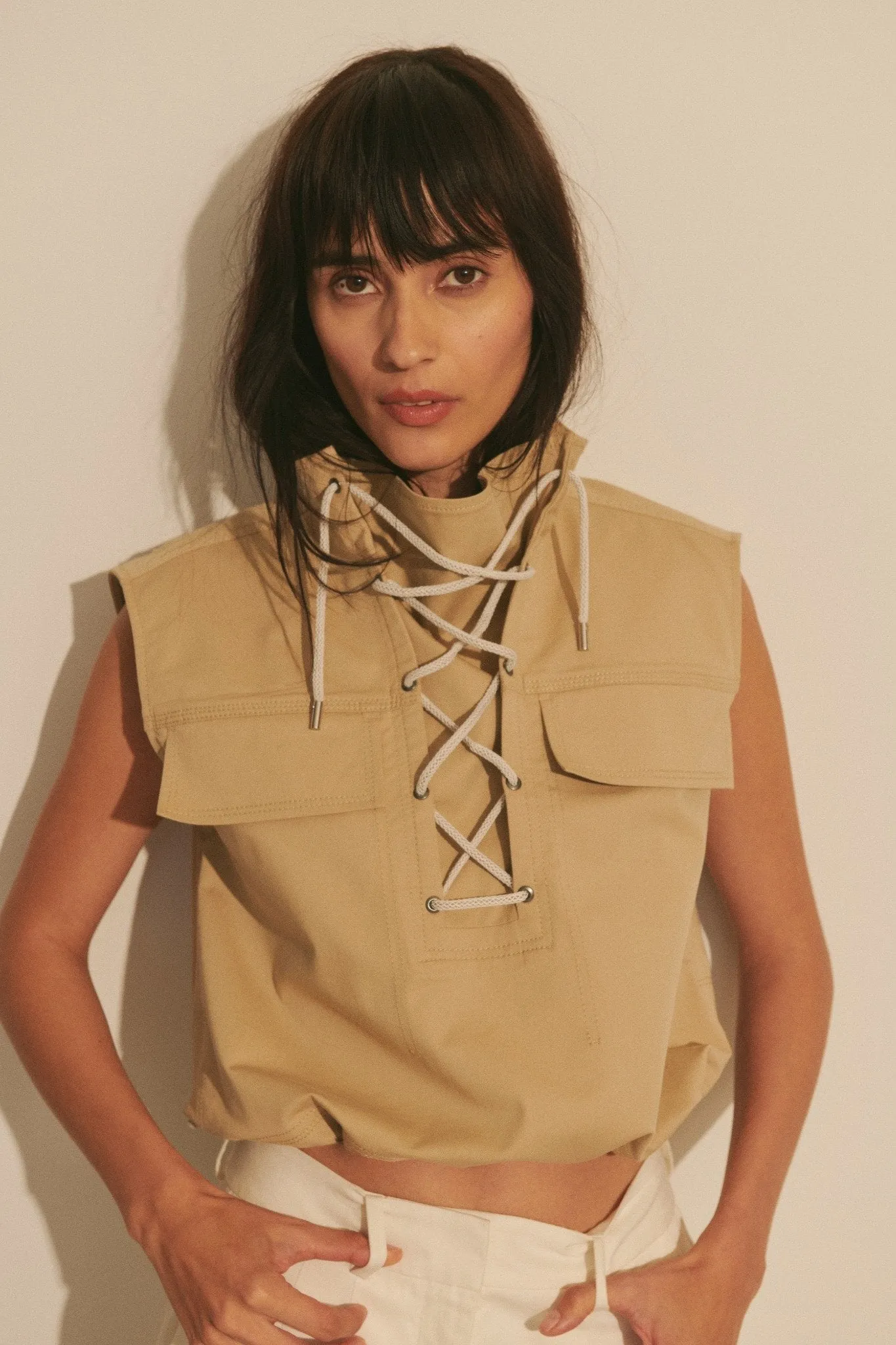 Solara Sleeveless Anorak - Safari sold by Derek Lam product image thumbnail 2