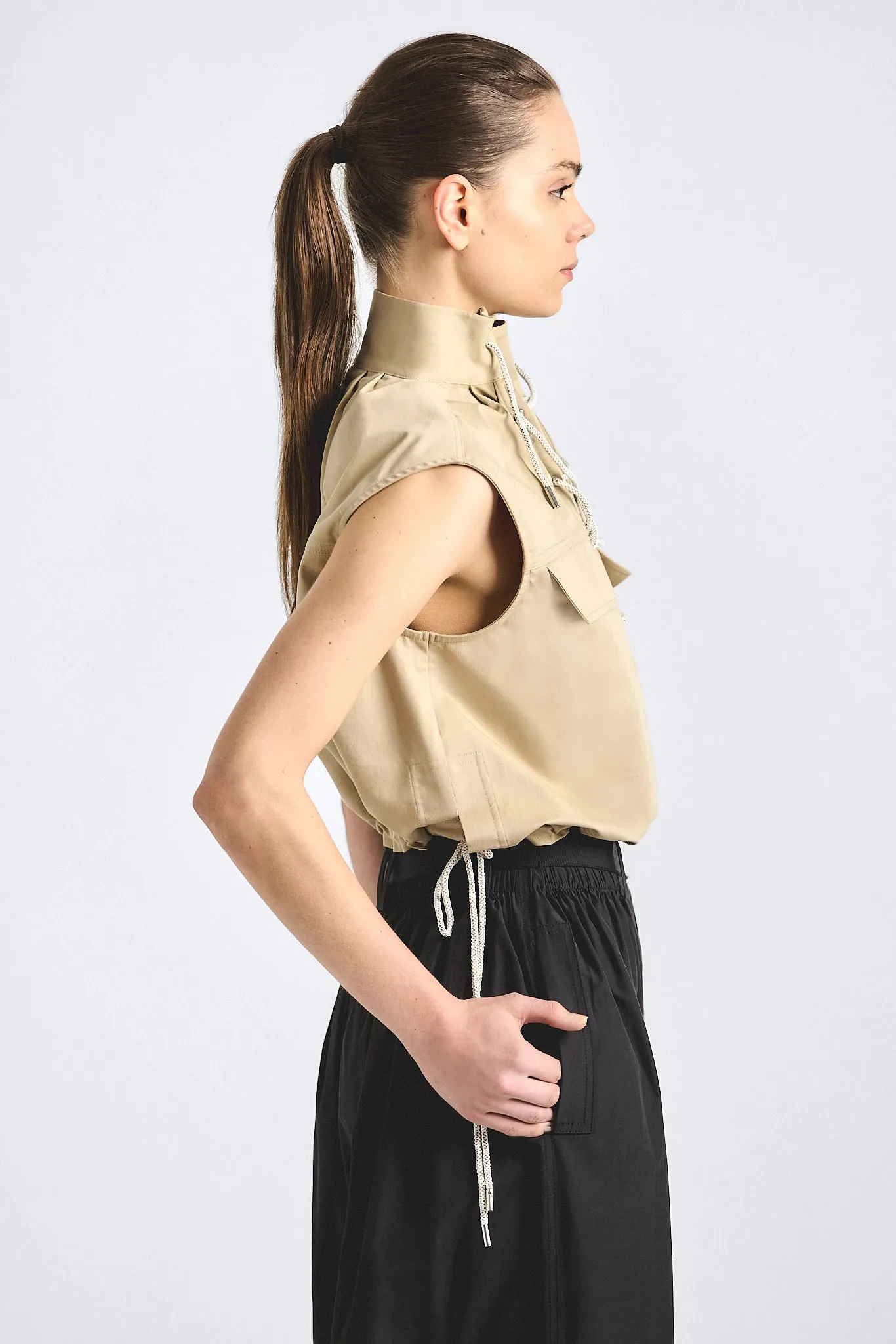 Solara Sleeveless Anorak - Safari sold by Derek Lam product image thumbnail 4