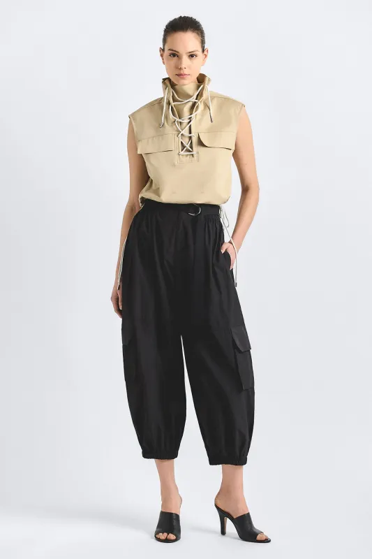 Tamsin Balloon Cargo Pant - Black sold by Derek Lam