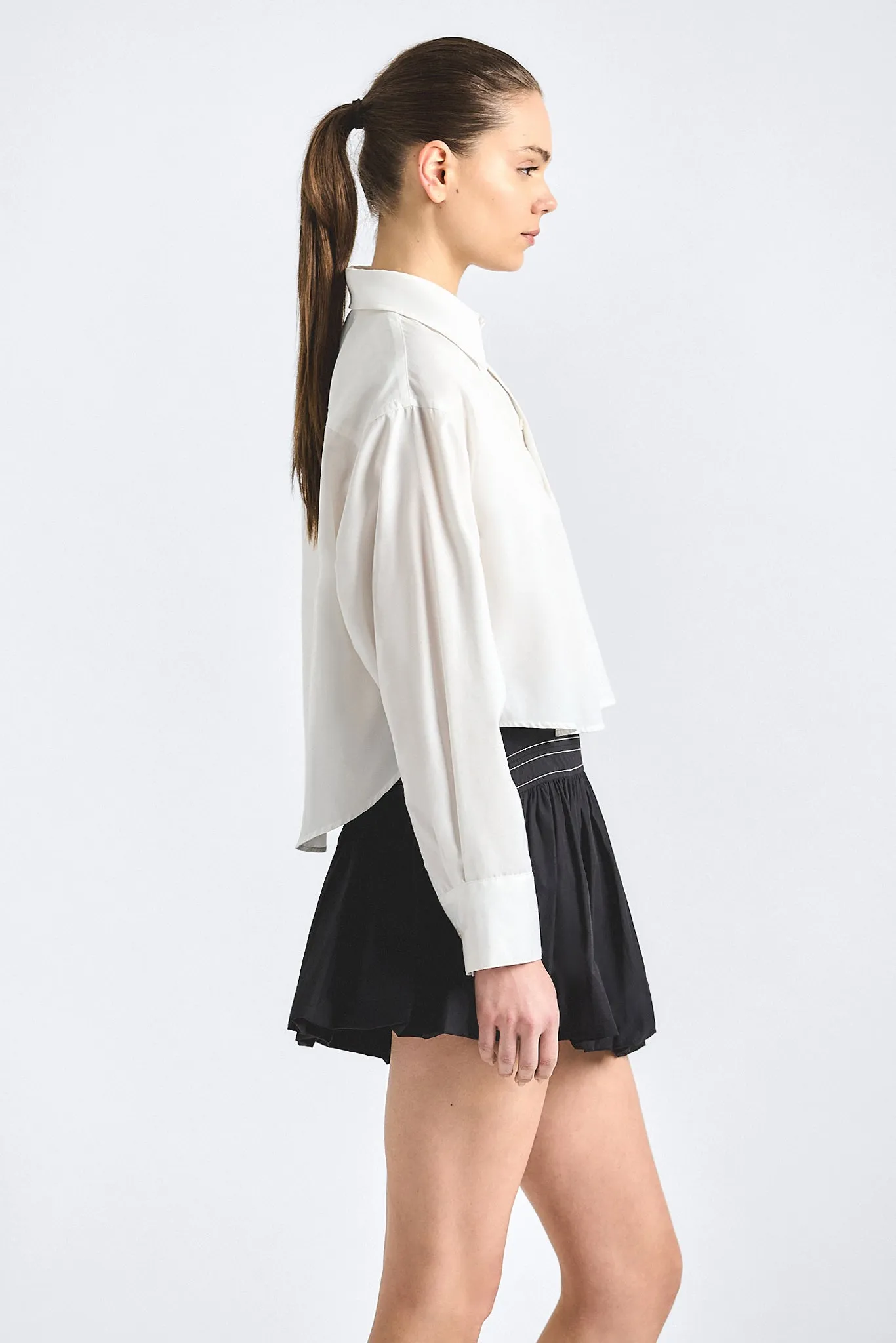 Evelina Long Sleeve Button Front Top - White sold by Derek Lam product image thumbnail 4