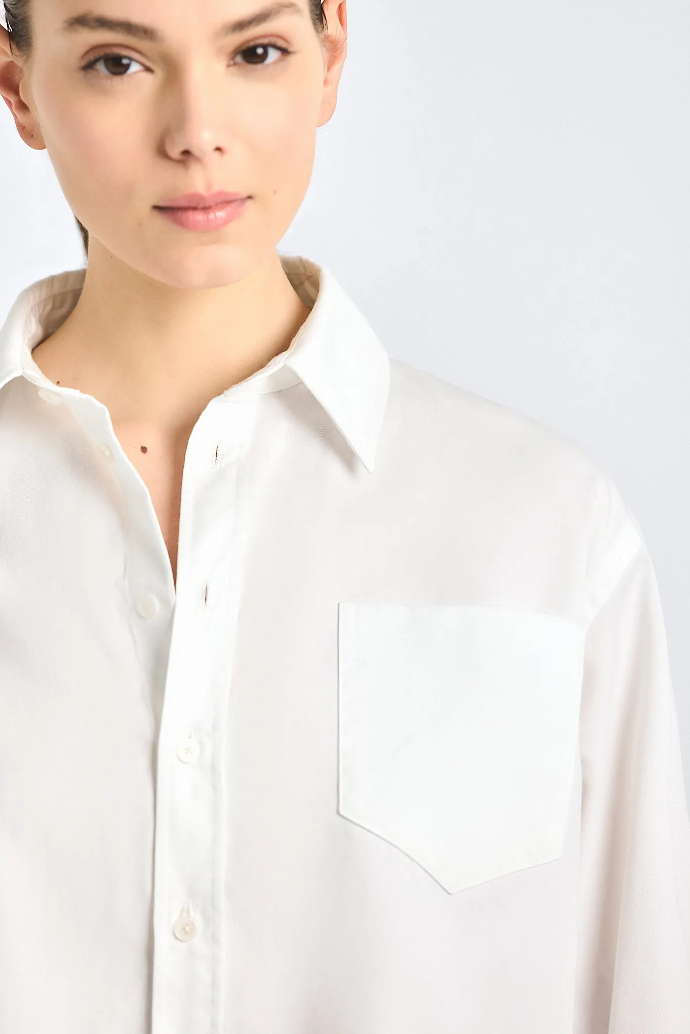 Evelina Long Sleeve Button Front Top - White sold by Derek Lam product image thumbnail 3