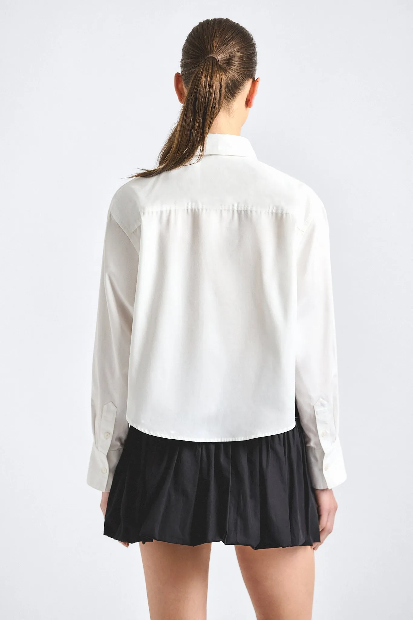 Evelina Long Sleeve Button Front Top - White sold by Derek Lam product image thumbnail 5