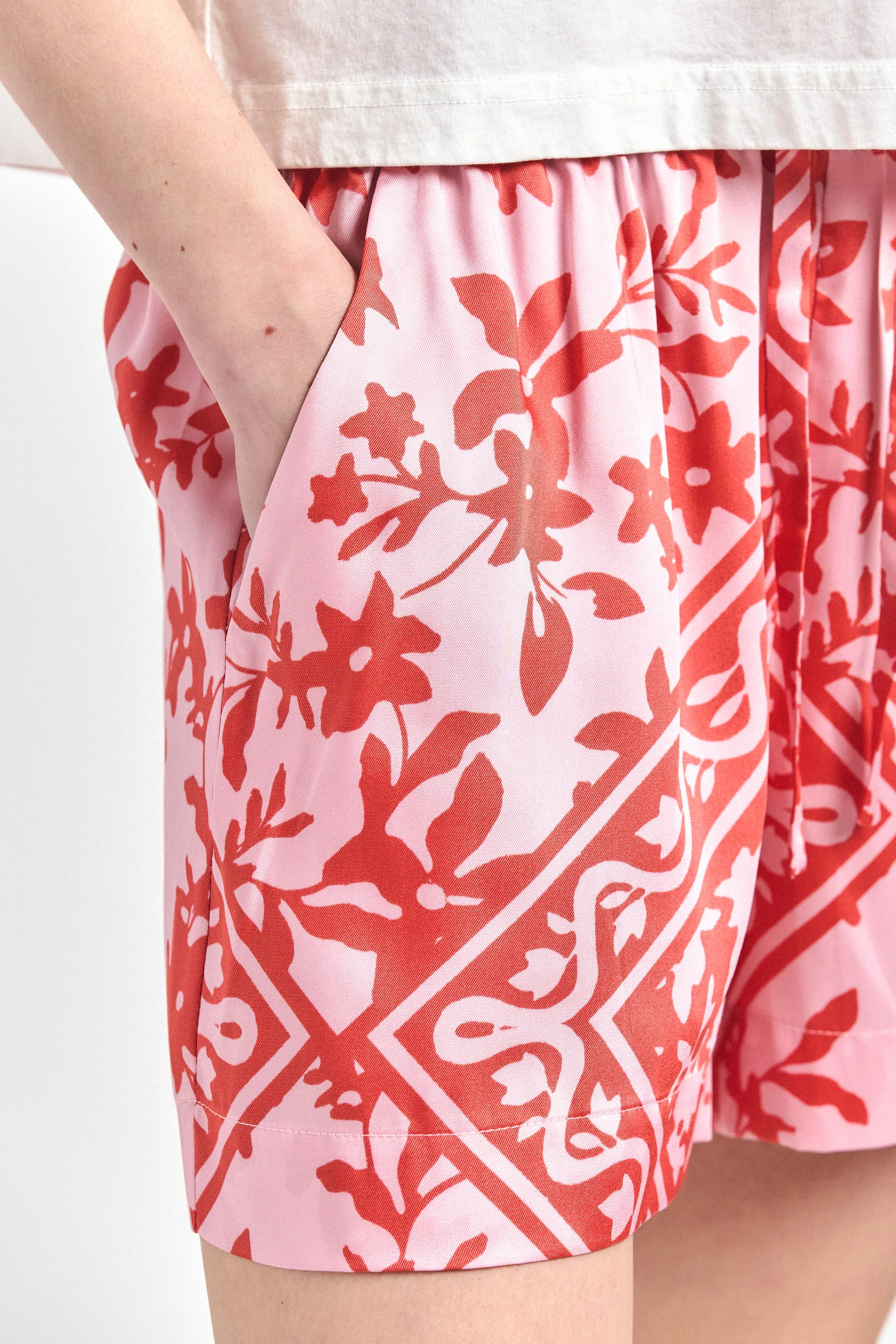 Belen Paperbag Shorts - Pink Tile sold by Derek Lam product image thumbnail 2