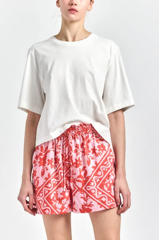 Belen Paperbag Shorts - Pink Tile made by Derek Lam
