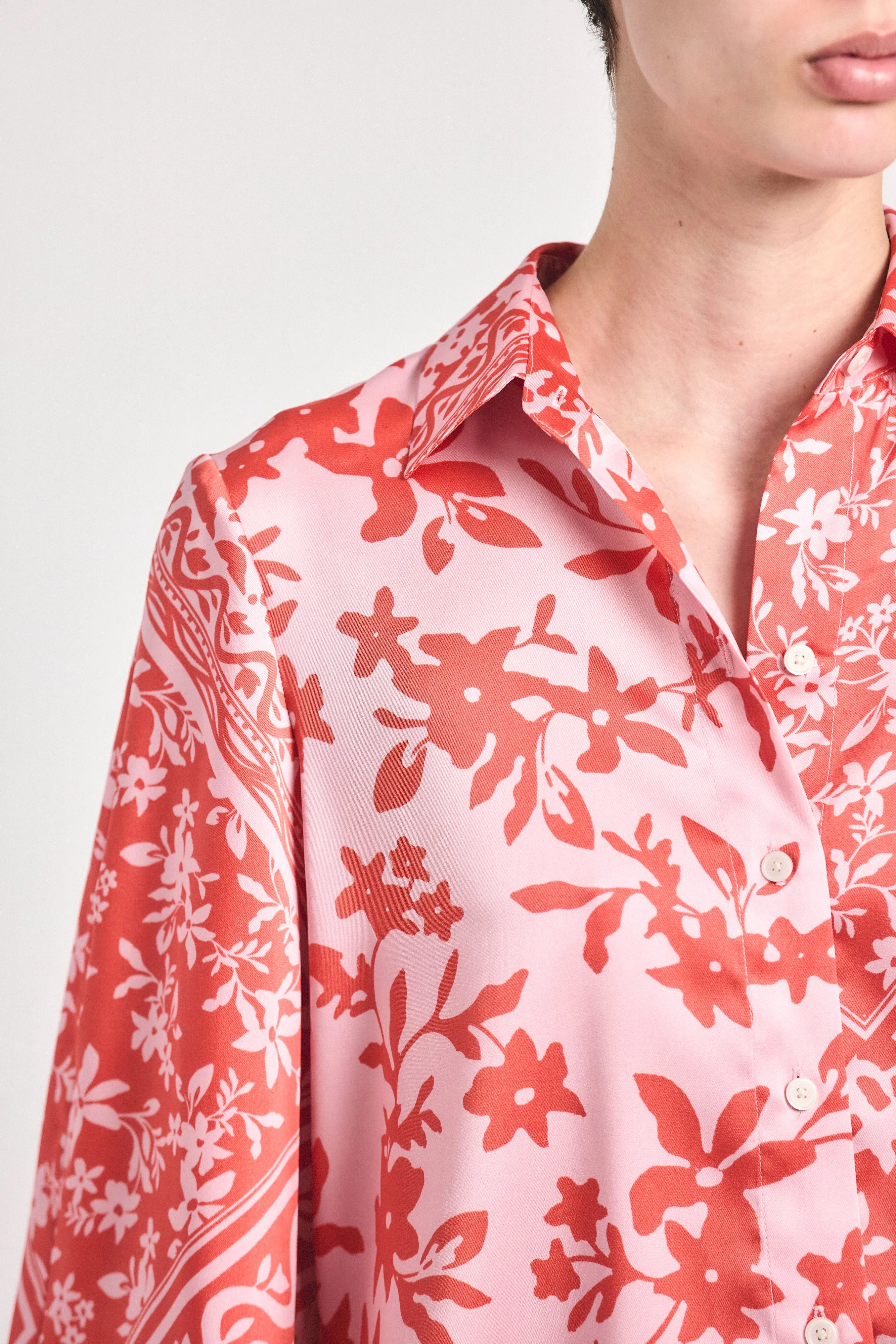 Milad Oversized Shirt - Pink Tile sold by Derek Lam product image thumbnail 2