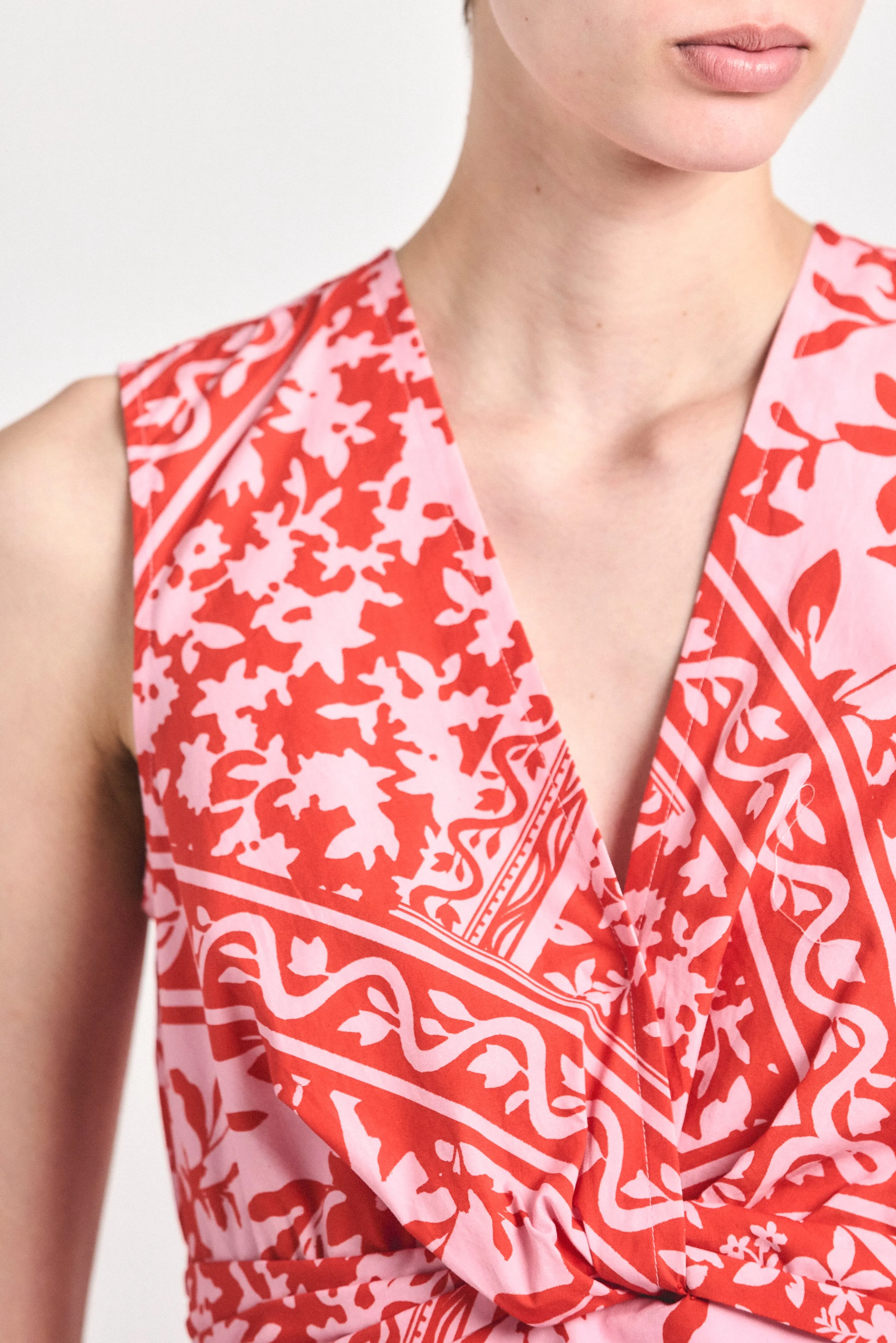 Nulla Twist Front Mini Dress - Pink Tile sold by Derek Lam product image thumbnail 2