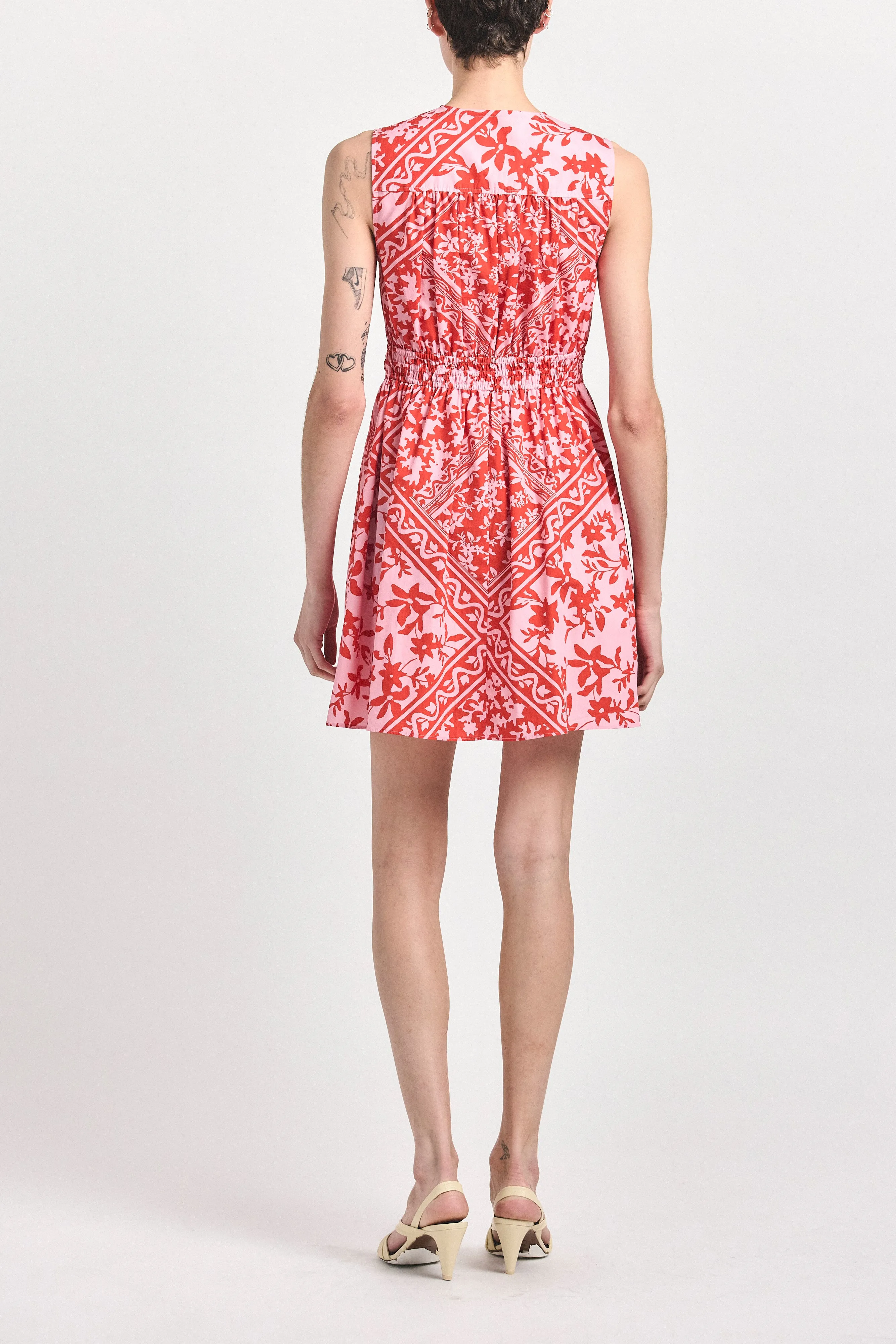 Nulla Twist Front Mini Dress - Pink Tile sold by Derek Lam product image thumbnail 4