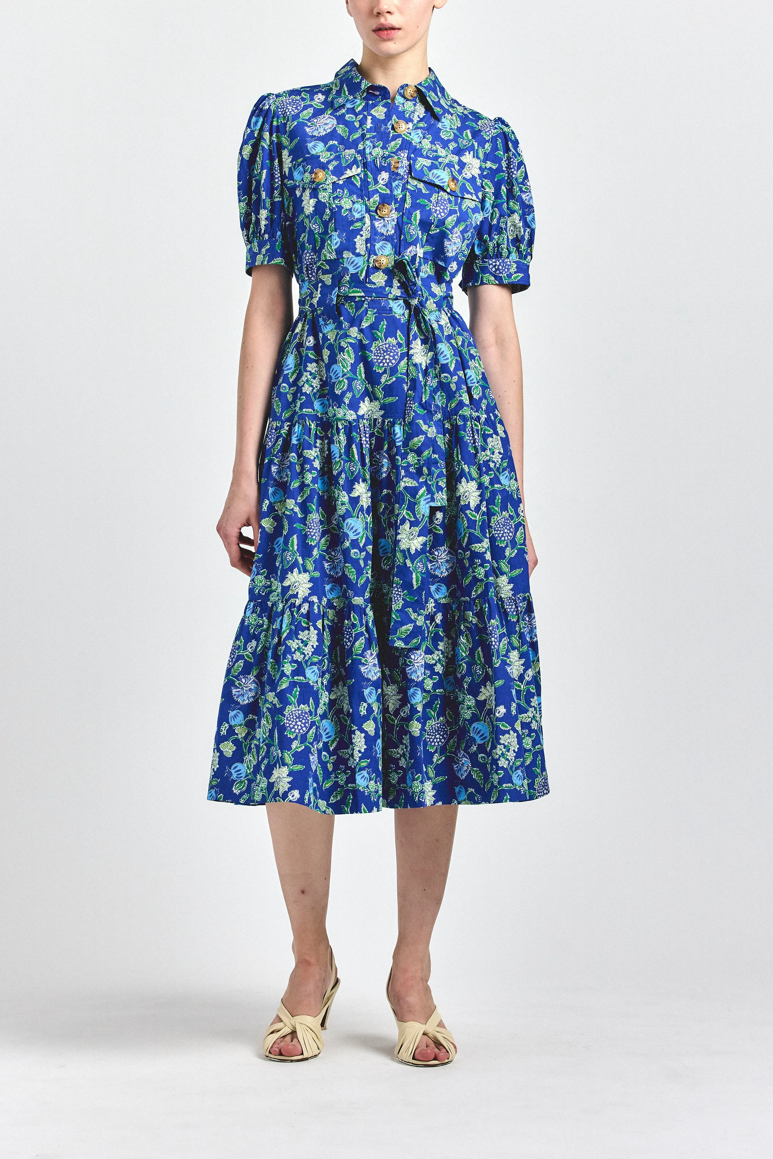 Buffy Utility Dress - Blue Vines sold by Derek Lam