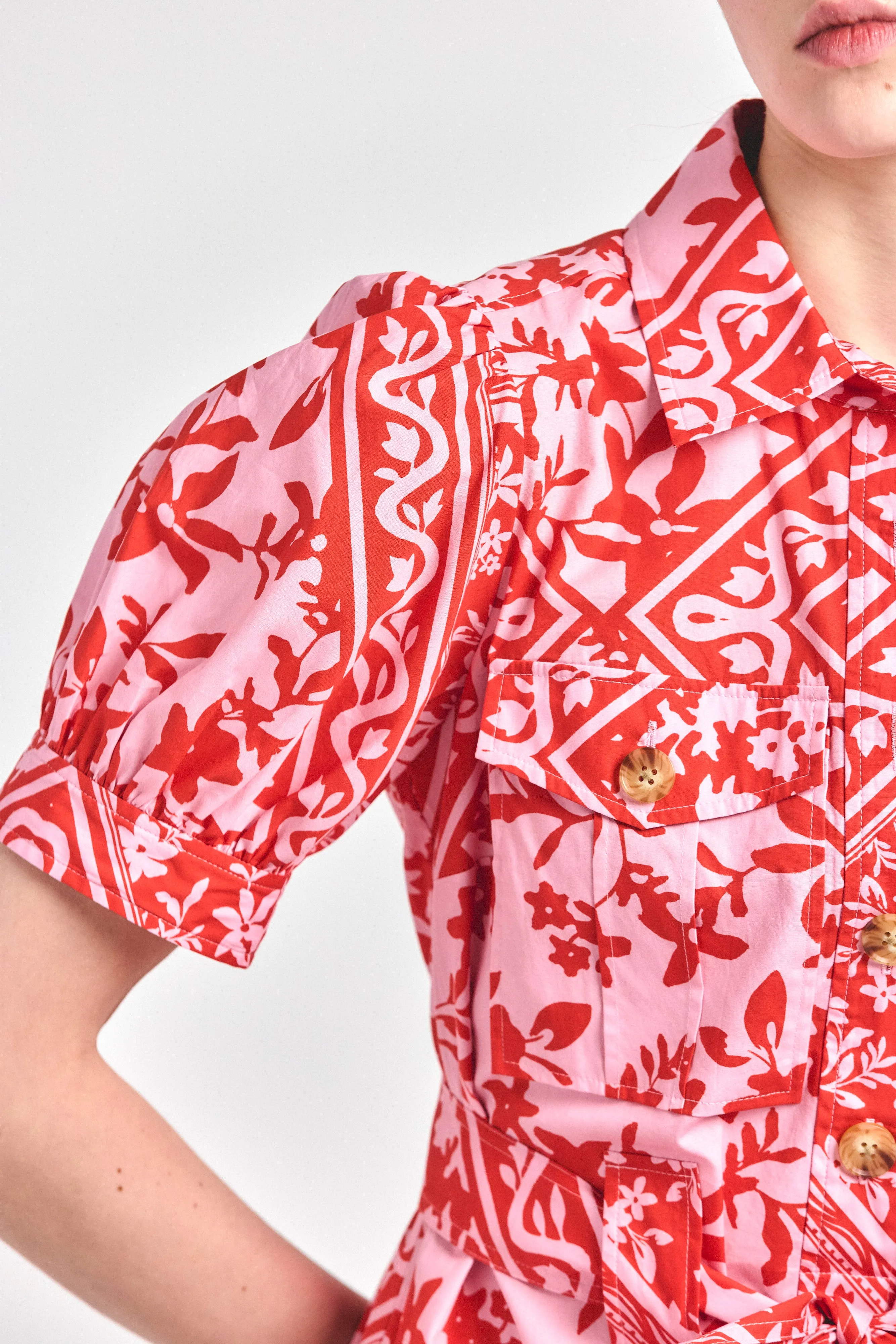 Buffy Utility Dress - Pink Tile sold by Derek Lam product image thumbnail 2