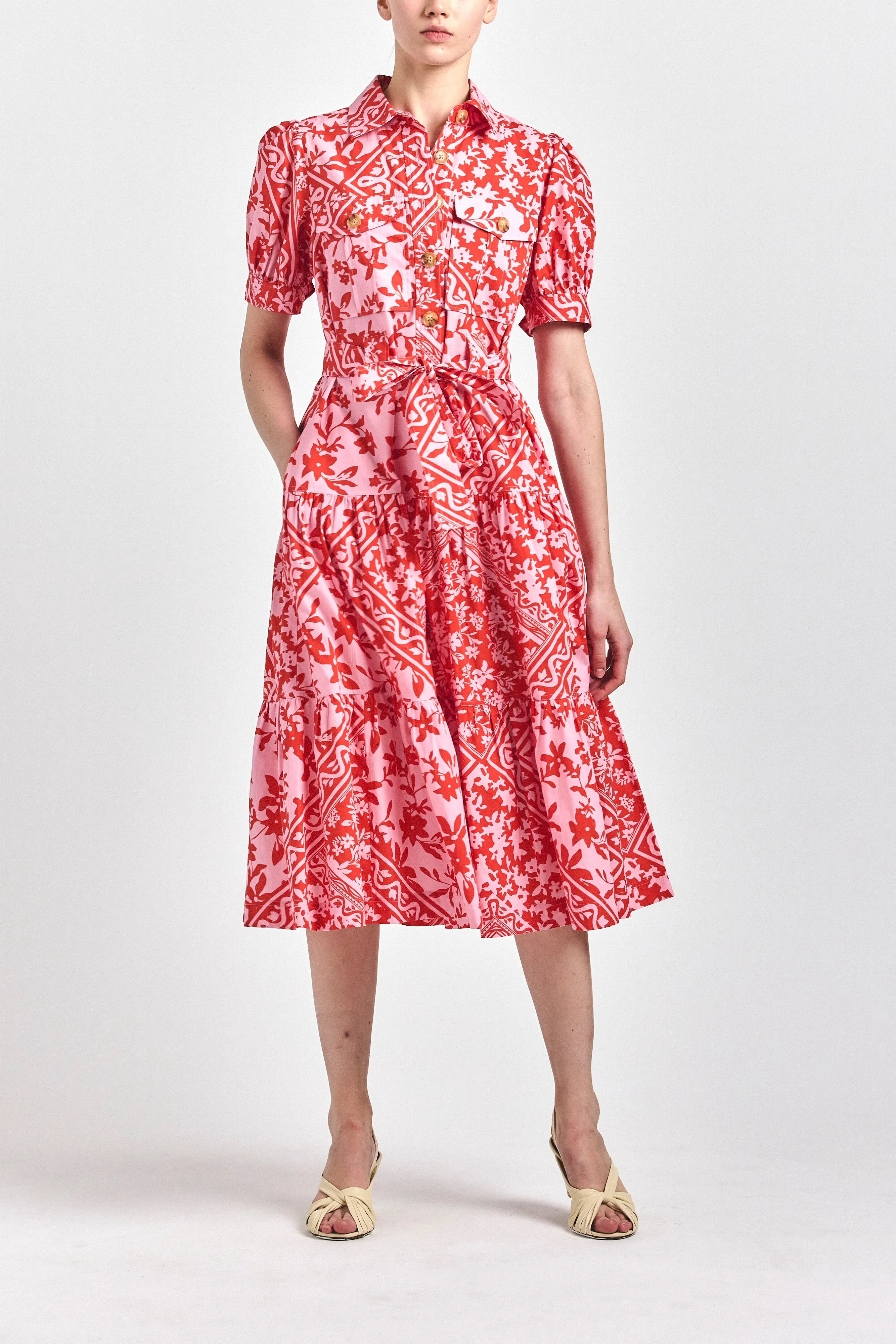 Buffy Utility Dress - Pink Tile sold by Derek Lam