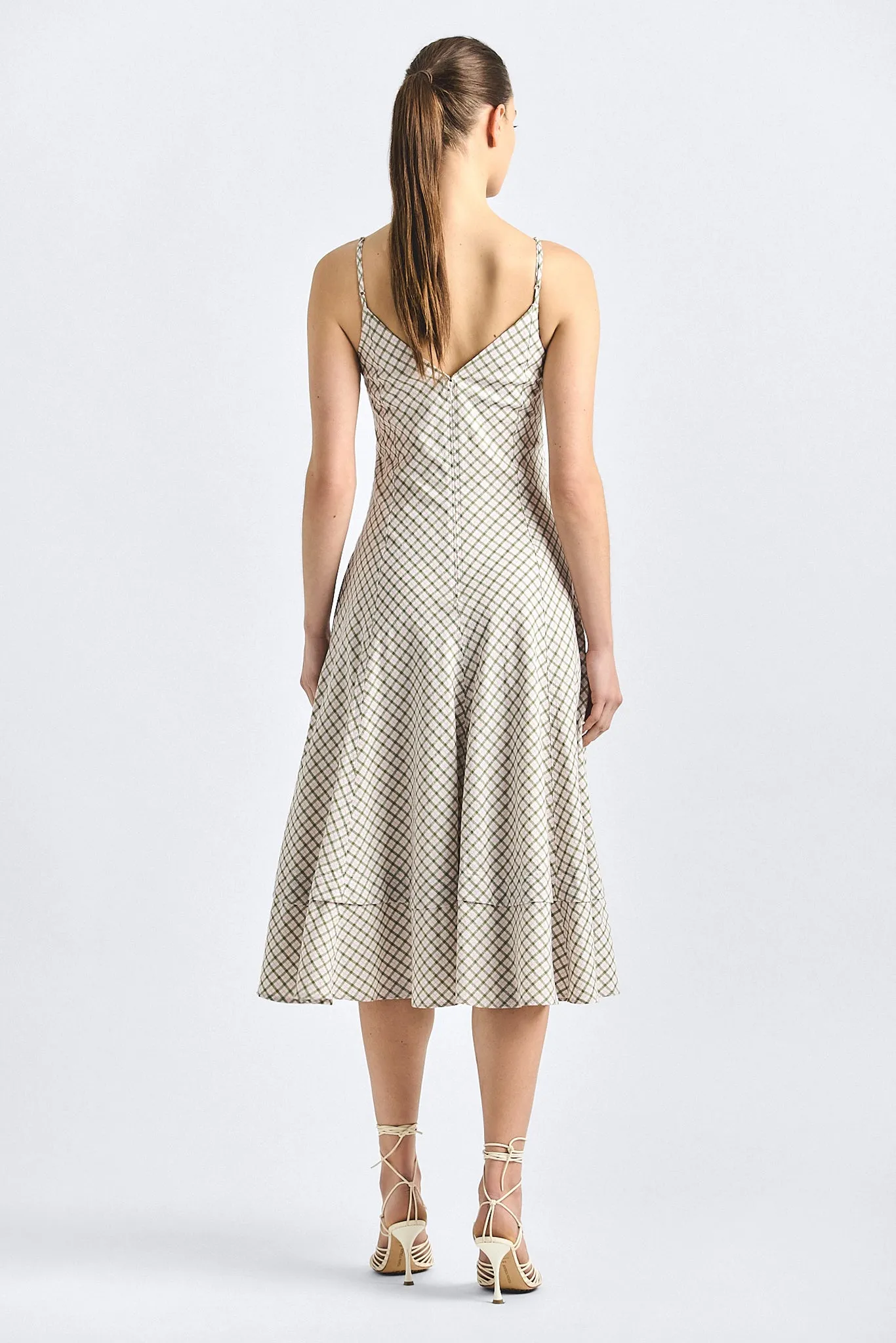 Sable Keyhole Front Dress - Army Green Plaid sold by Derek Lam product image thumbnail 4