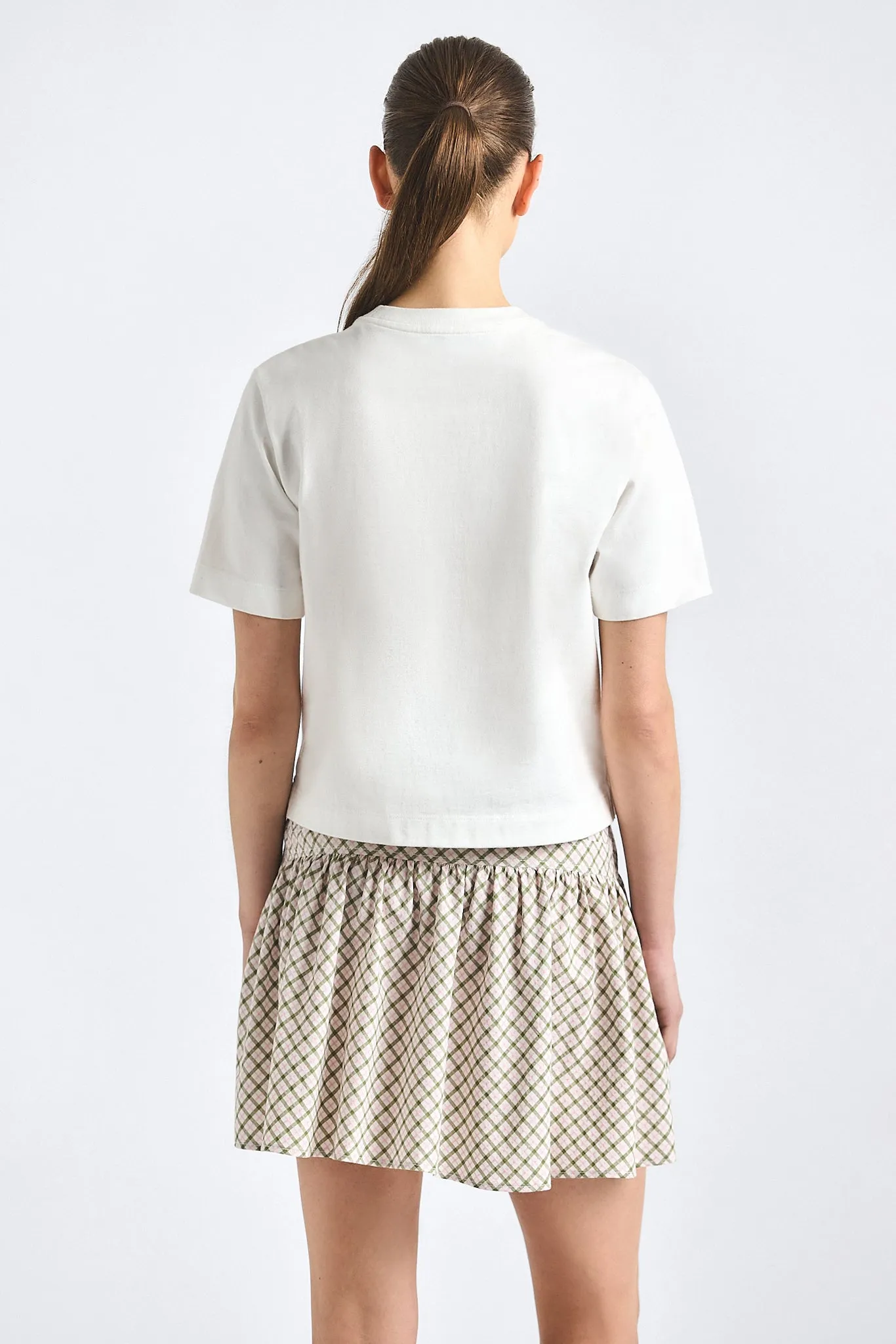 Wallis Skirt - Army Green Plaid sold by Derek Lam product image thumbnail 4