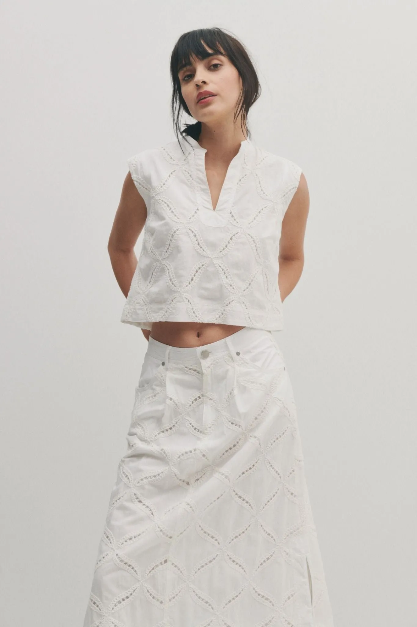 Tilda Sleeveless Top - White sold by Derek Lam product image thumbnail 2