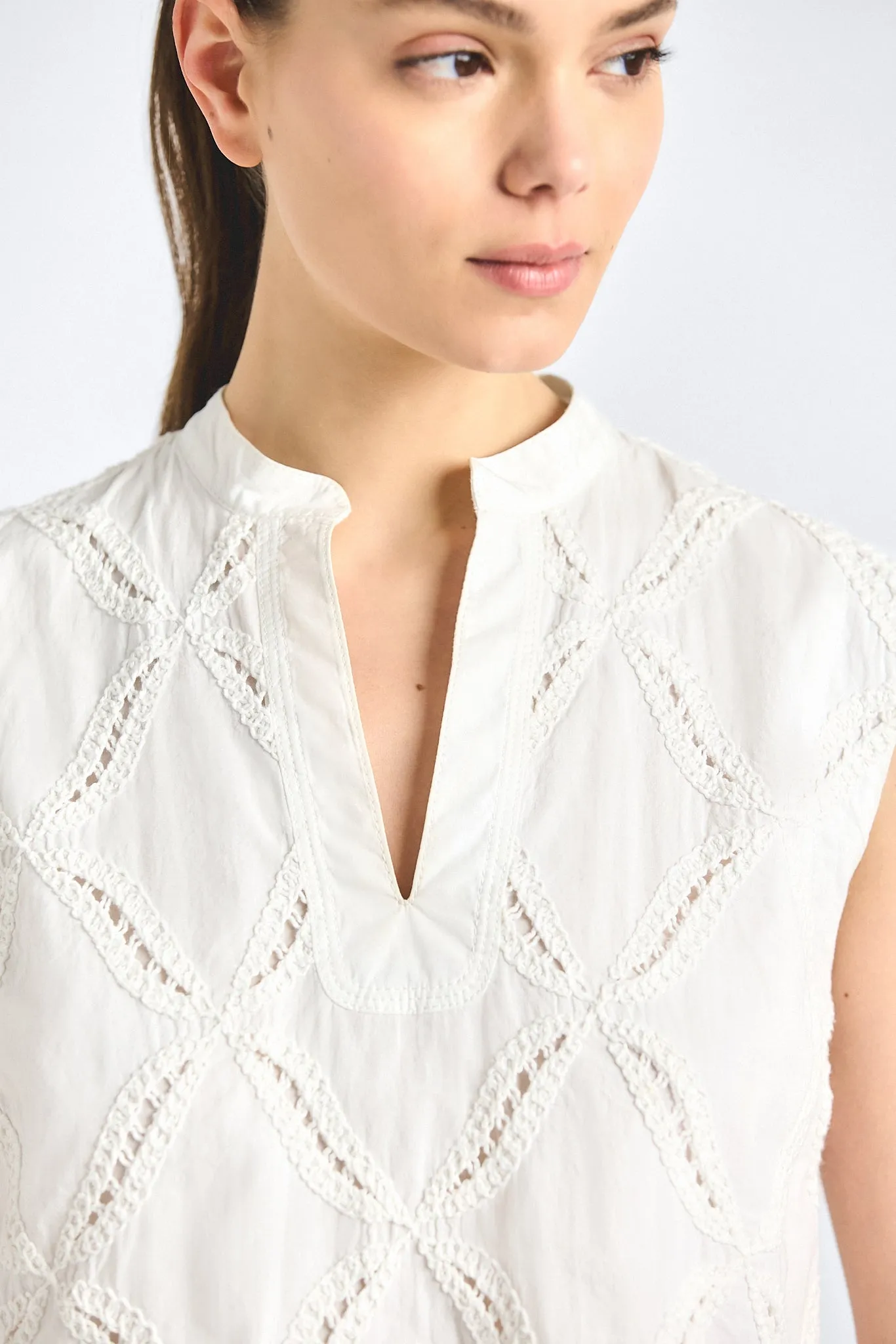 Tilda Sleeveless Top - White sold by Derek Lam product image thumbnail 3