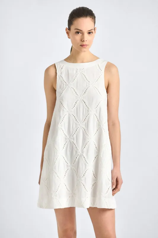 Alina Shift Dress - White made by Derek Lam