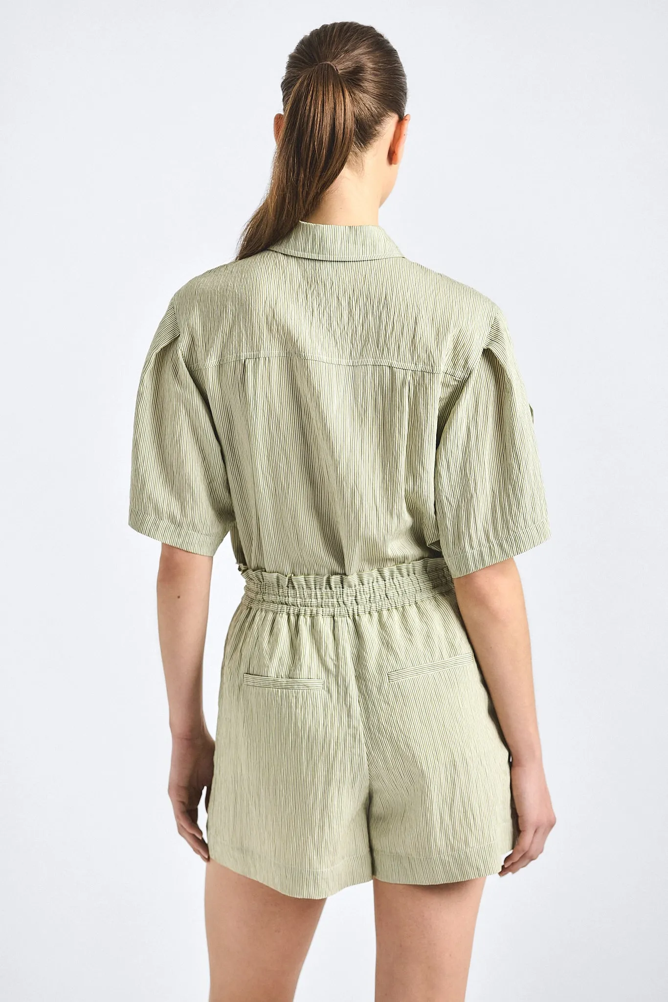 Belen Pull On Short - Fatigue Stripe sold by Derek Lam product image thumbnail 5