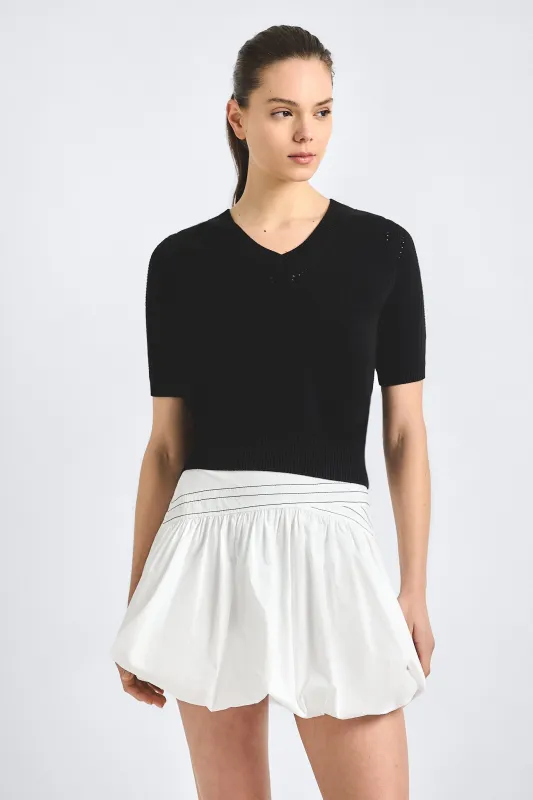 Persis Bubble Skirt - White made by Derek Lam
