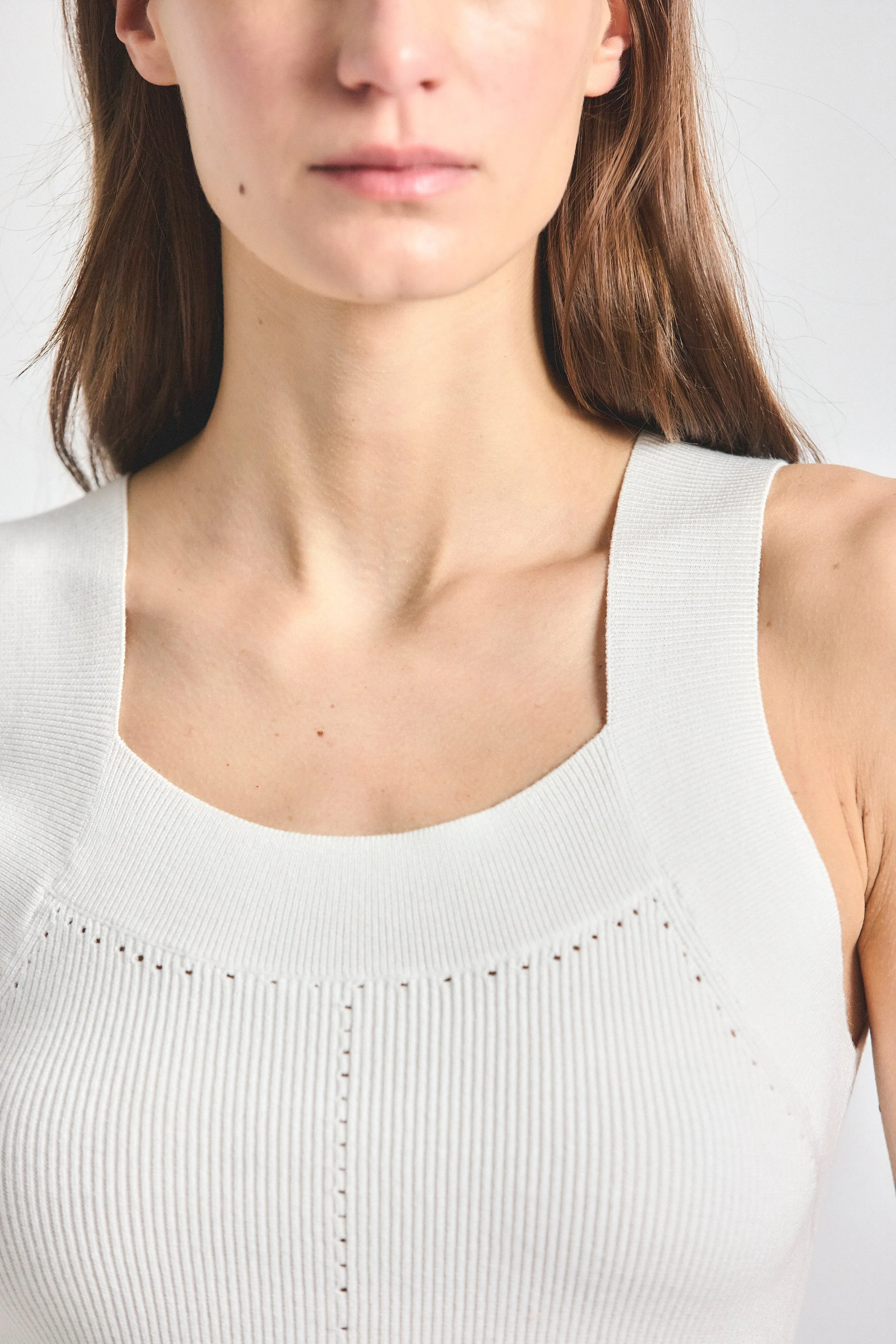 Dakota Compact Knit Tank Top - Marshmallow sold by Derek Lam product image thumbnail 2