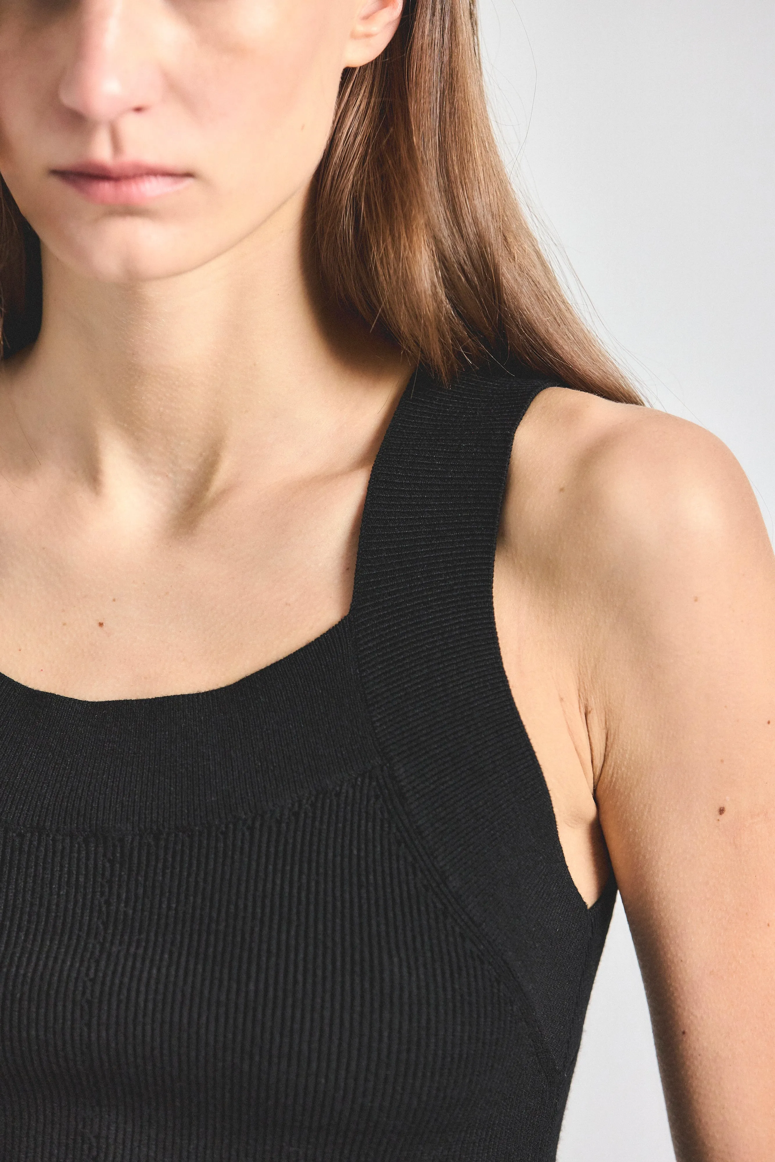 Dakota Compact Knit Tank Top - Black sold by Derek Lam product image thumbnail 2
