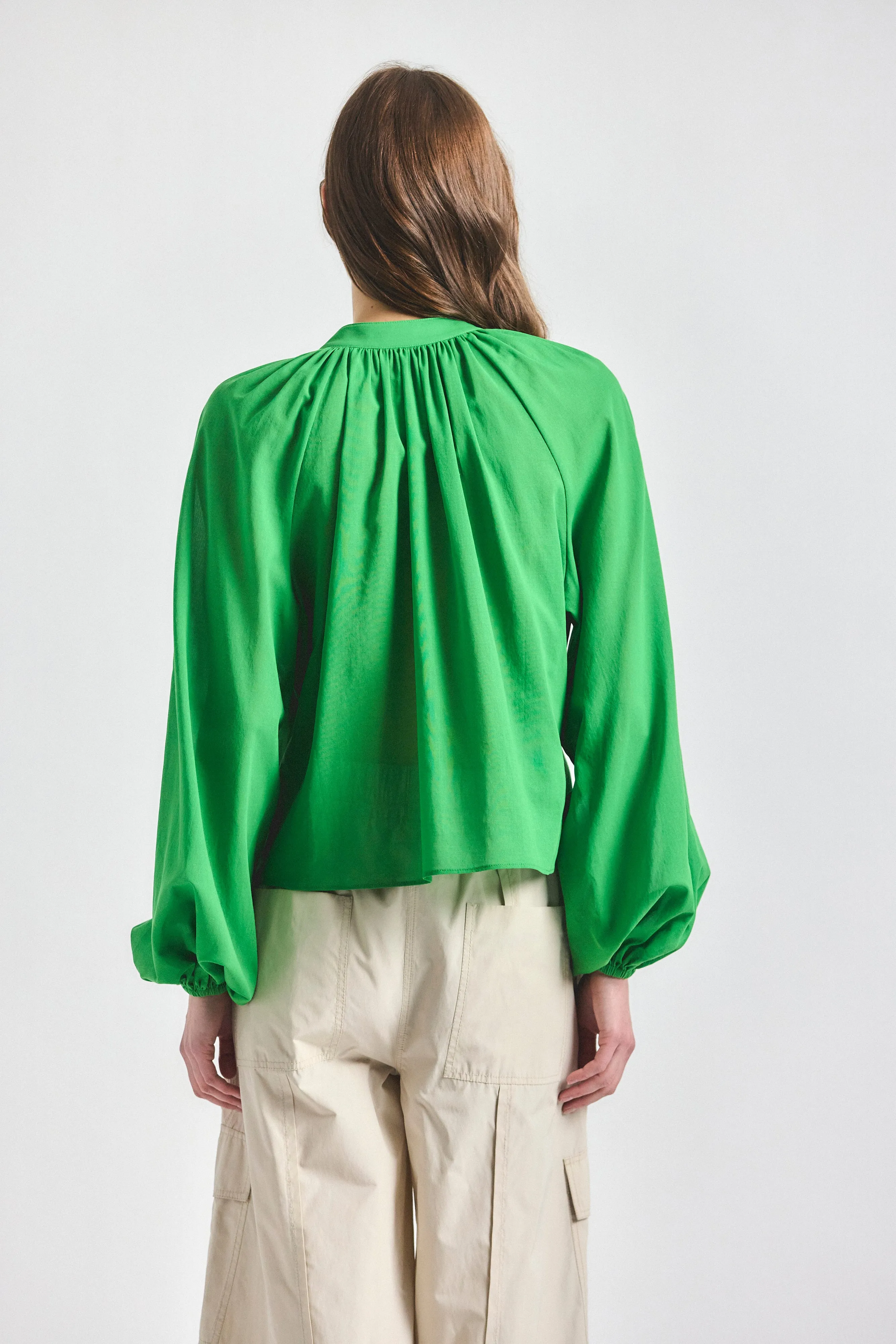 Zoey Balloon Sleeve Top - Online Lime sold by Derek Lam product image thumbnail 4