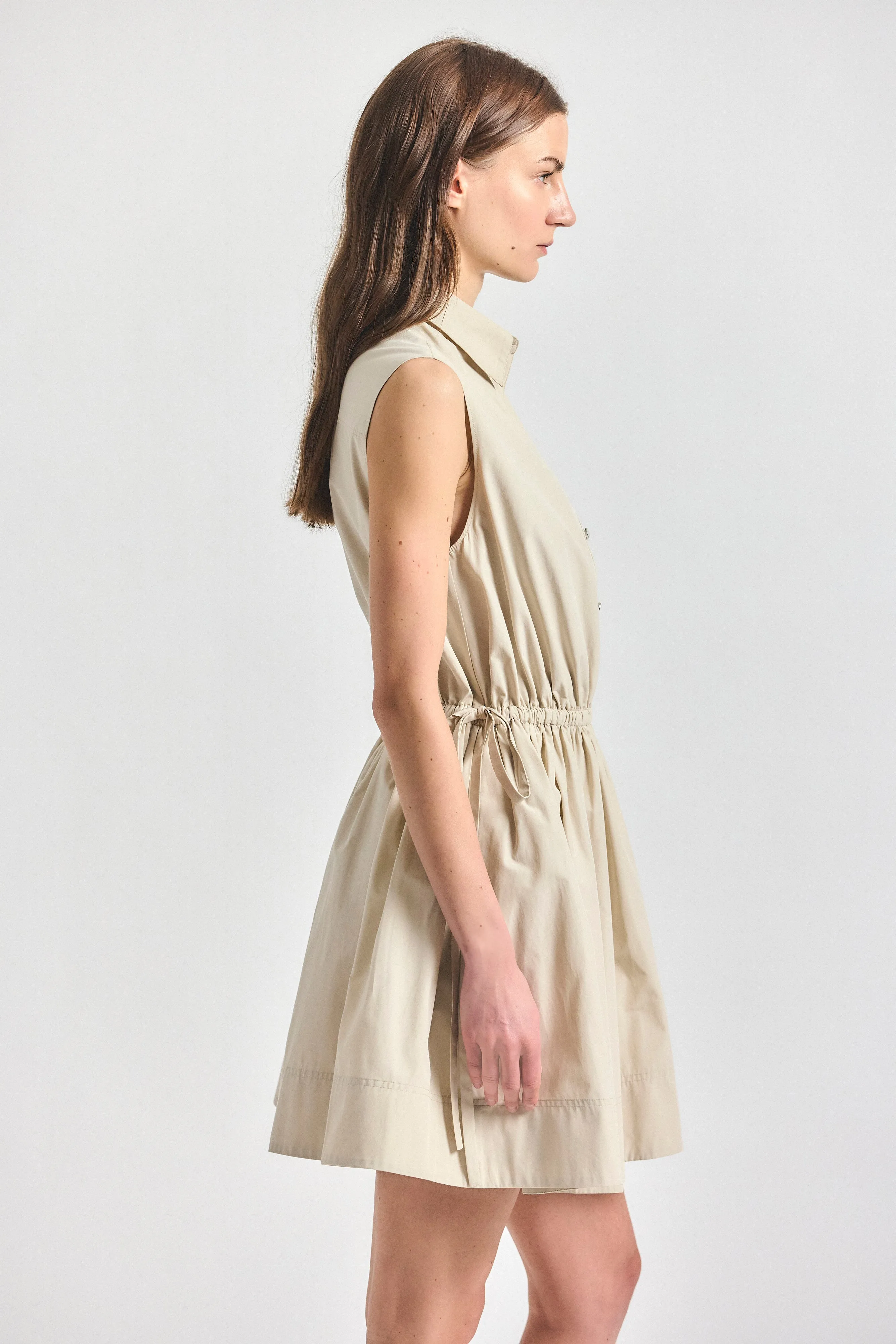 Tristan Shirt Dress - Oyster Gray sold by Derek Lam product image thumbnail 4