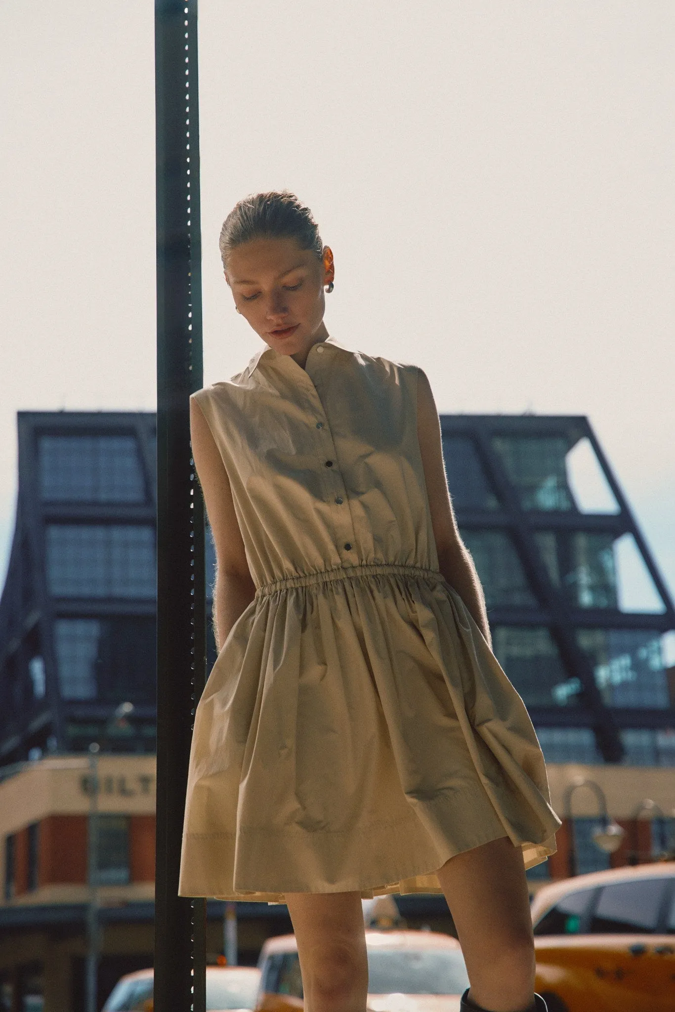 Tristan Shirt Dress - Oyster Gray sold by Derek Lam product image thumbnail 2