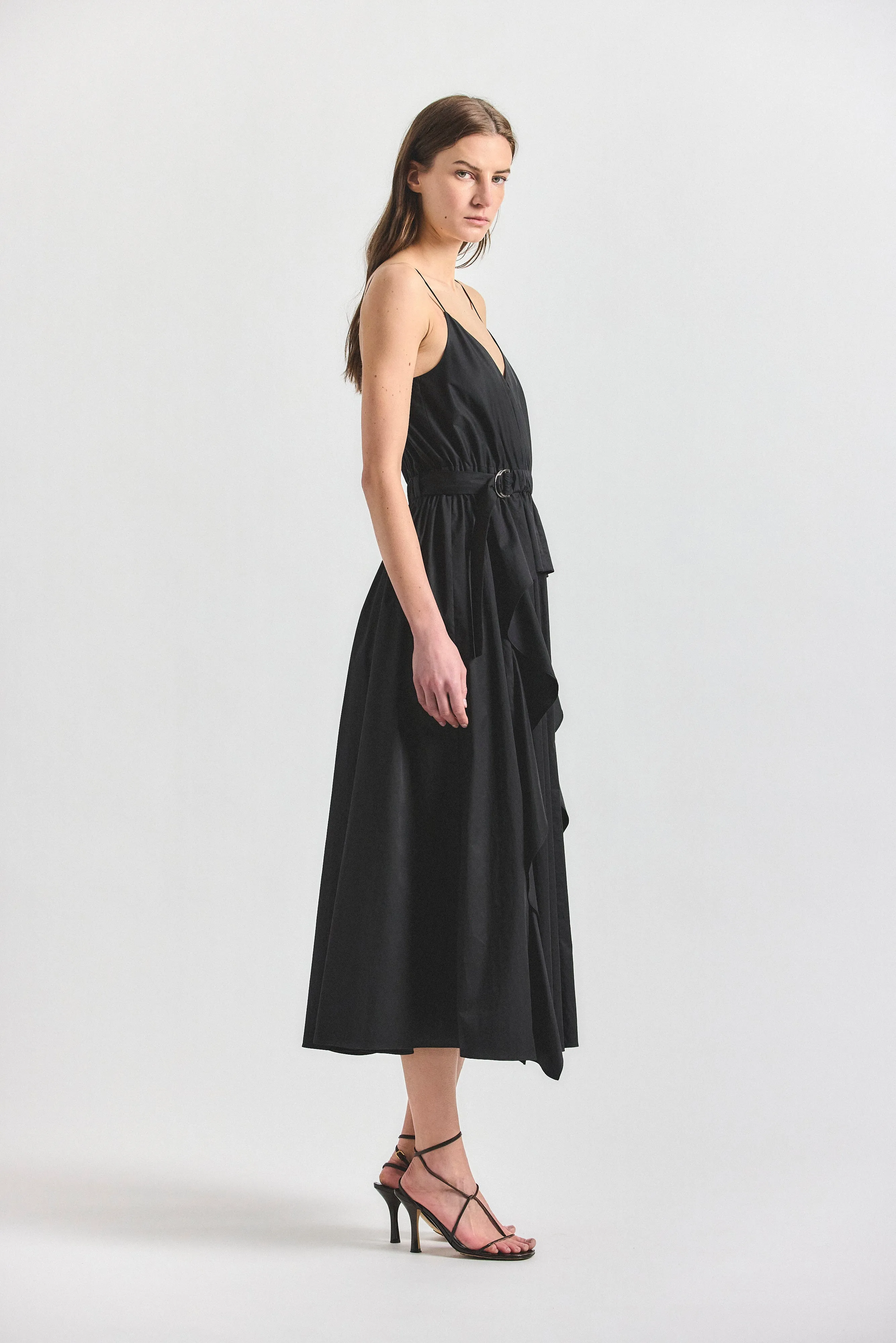 Hattie Ruffle Front Dress - Black sold by Derek Lam product image thumbnail 3