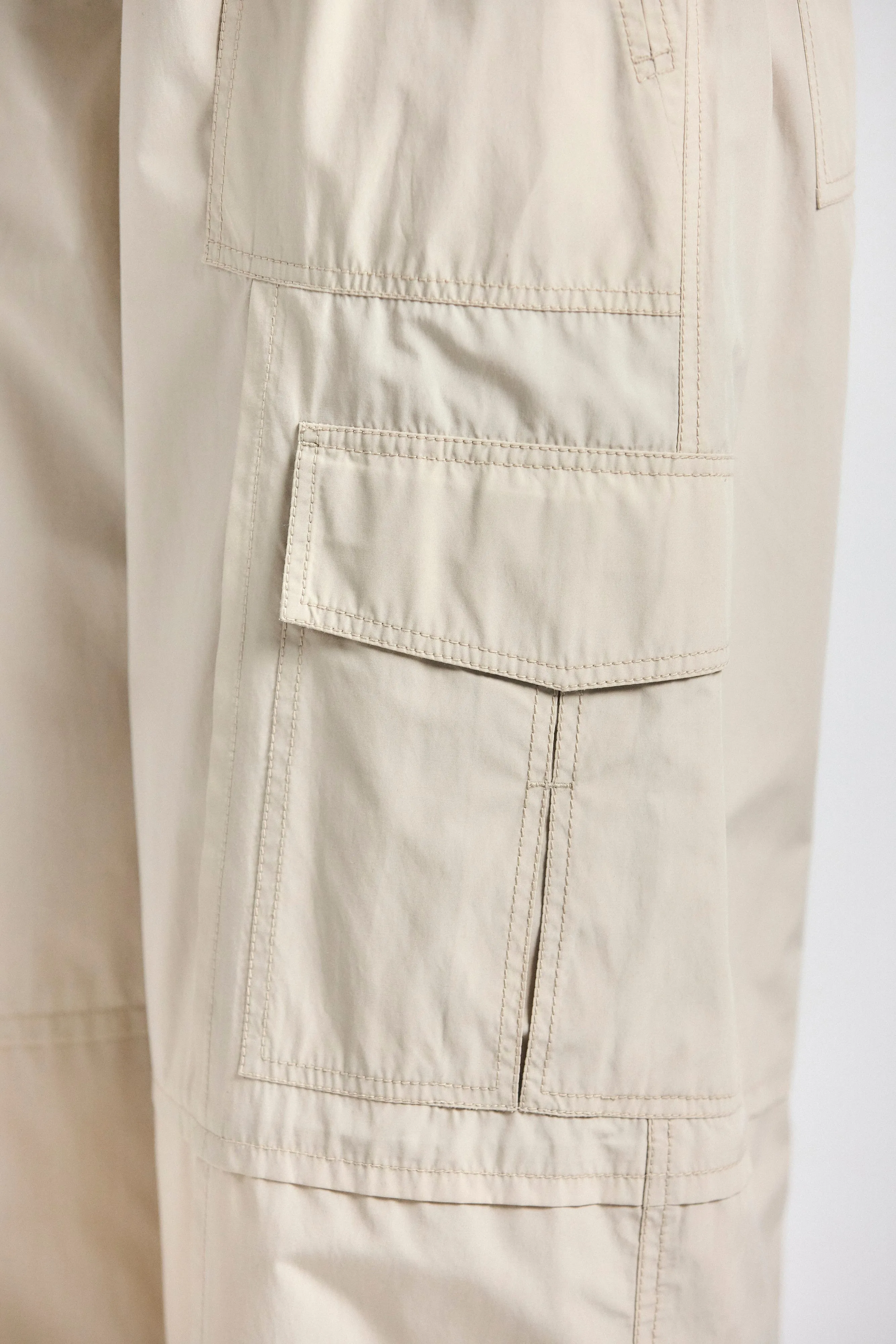 Ruth Cropped Wide Leg Cargo Pant - Oyster Gray sold by Derek Lam product image thumbnail 2