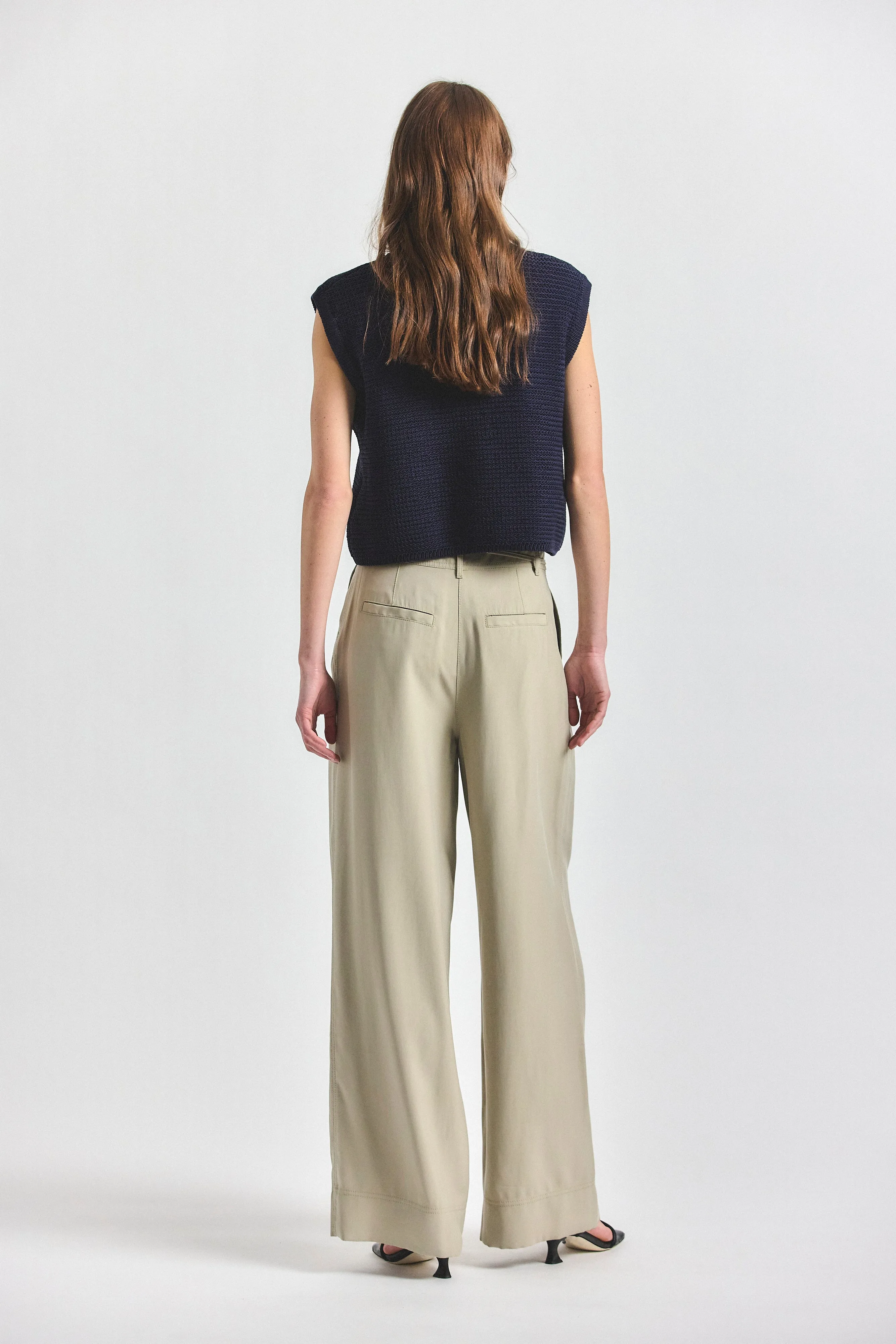 Archer Wide Leg Trouser - Silver Sage sold by Derek Lam product image thumbnail 4