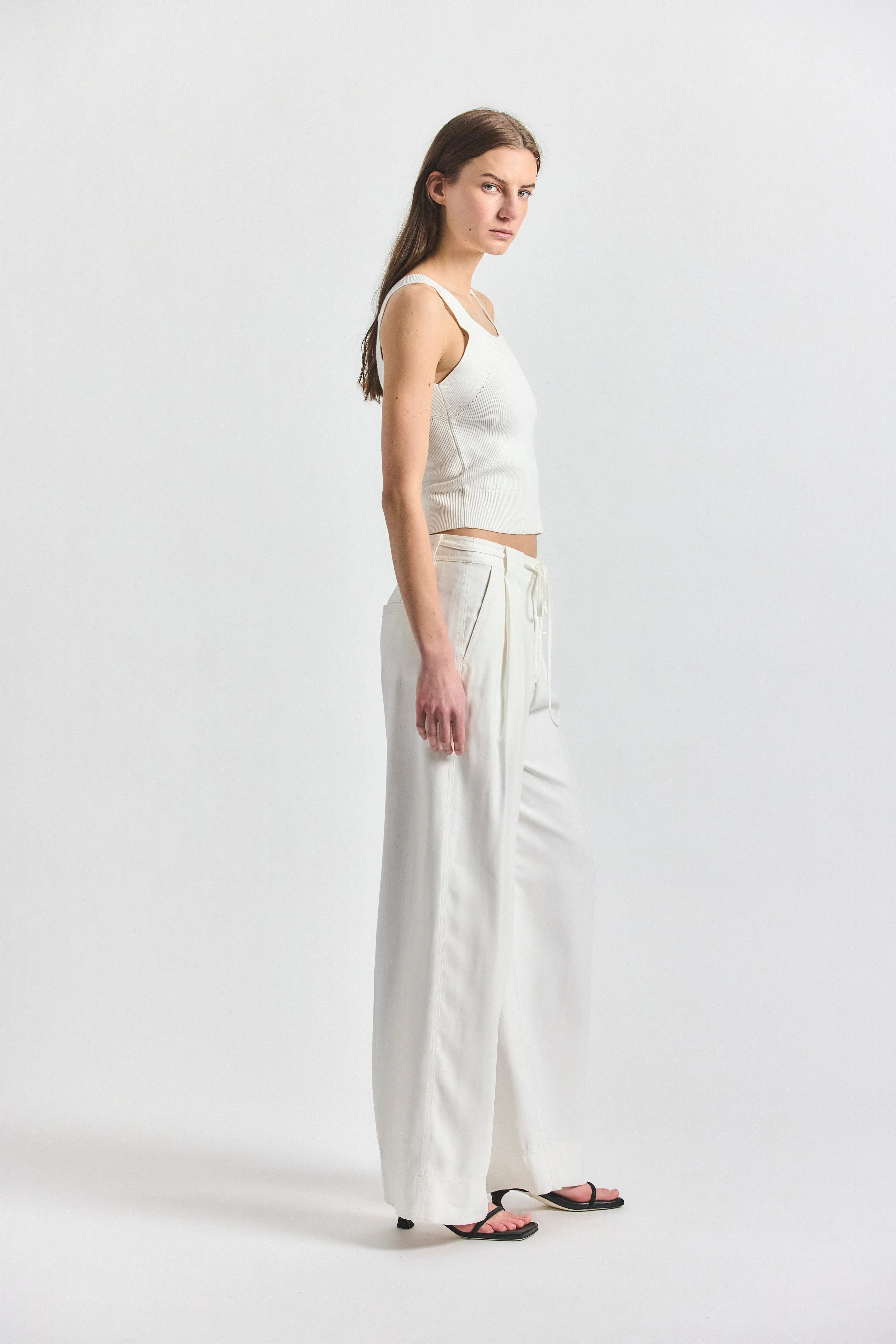 Archer Wide Leg Trouser - Marshmallow sold by Derek Lam product image thumbnail 4