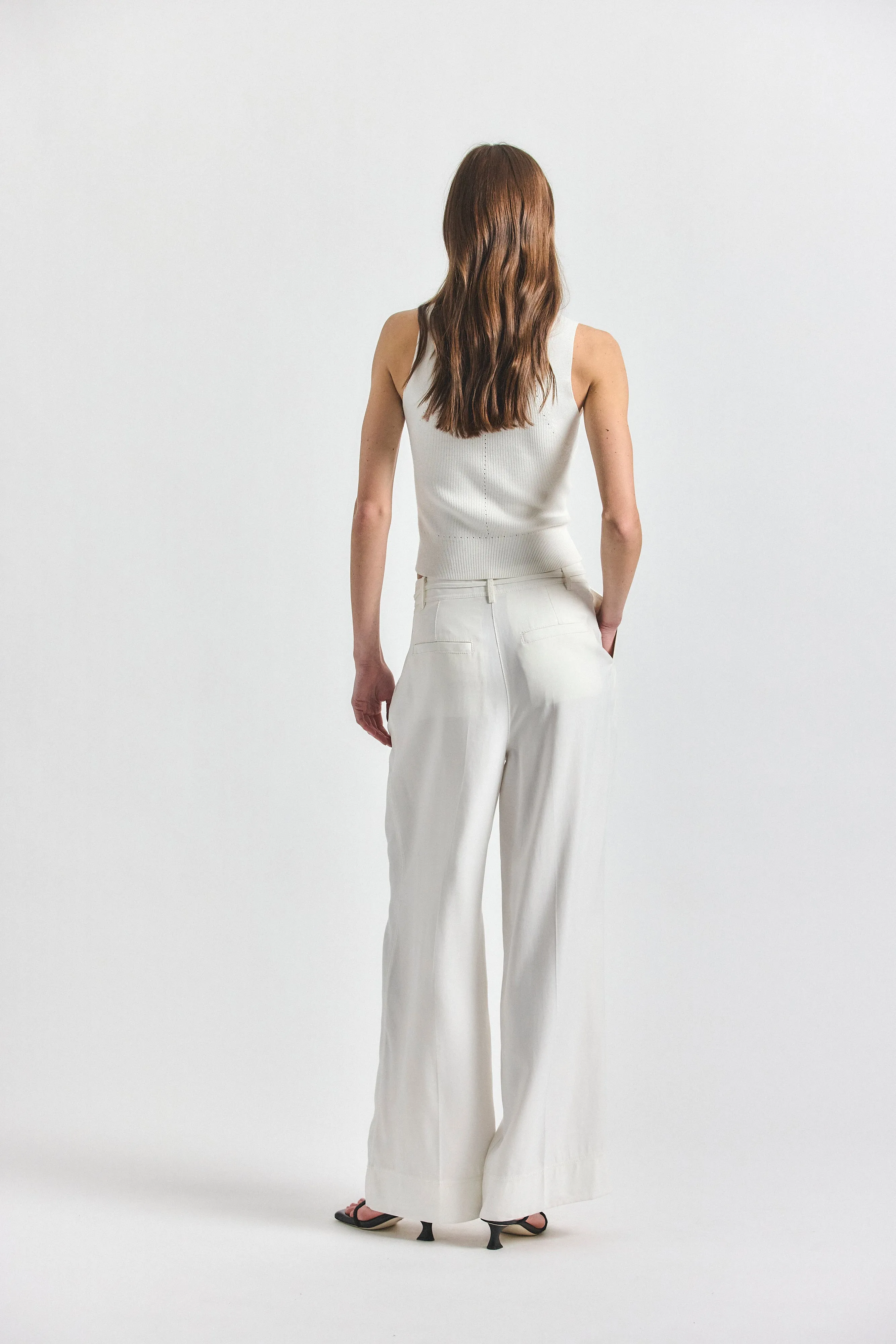 Archer Wide Leg Trouser - Marshmallow sold by Derek Lam product image thumbnail 5