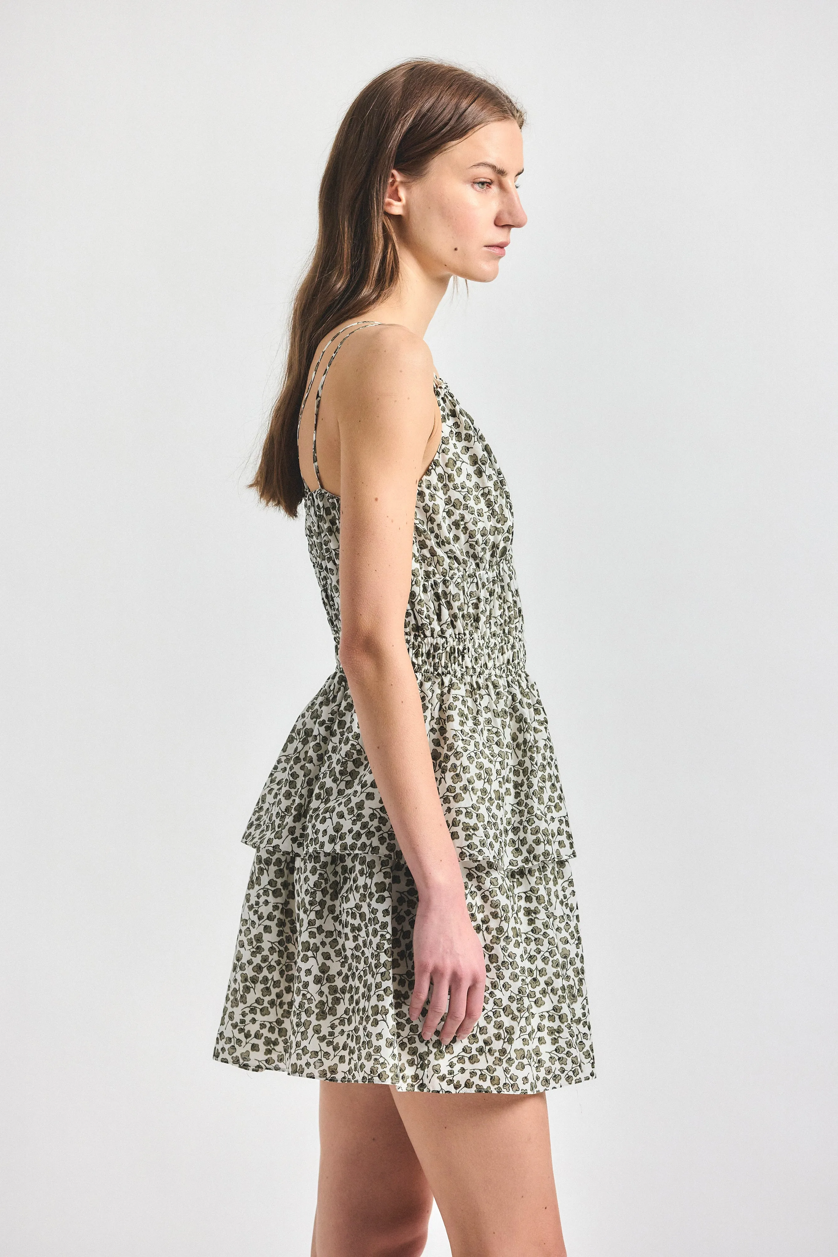 Theodore Layered Mini Dress - Marshmallow/Mermaid sold by Derek Lam product image thumbnail 4