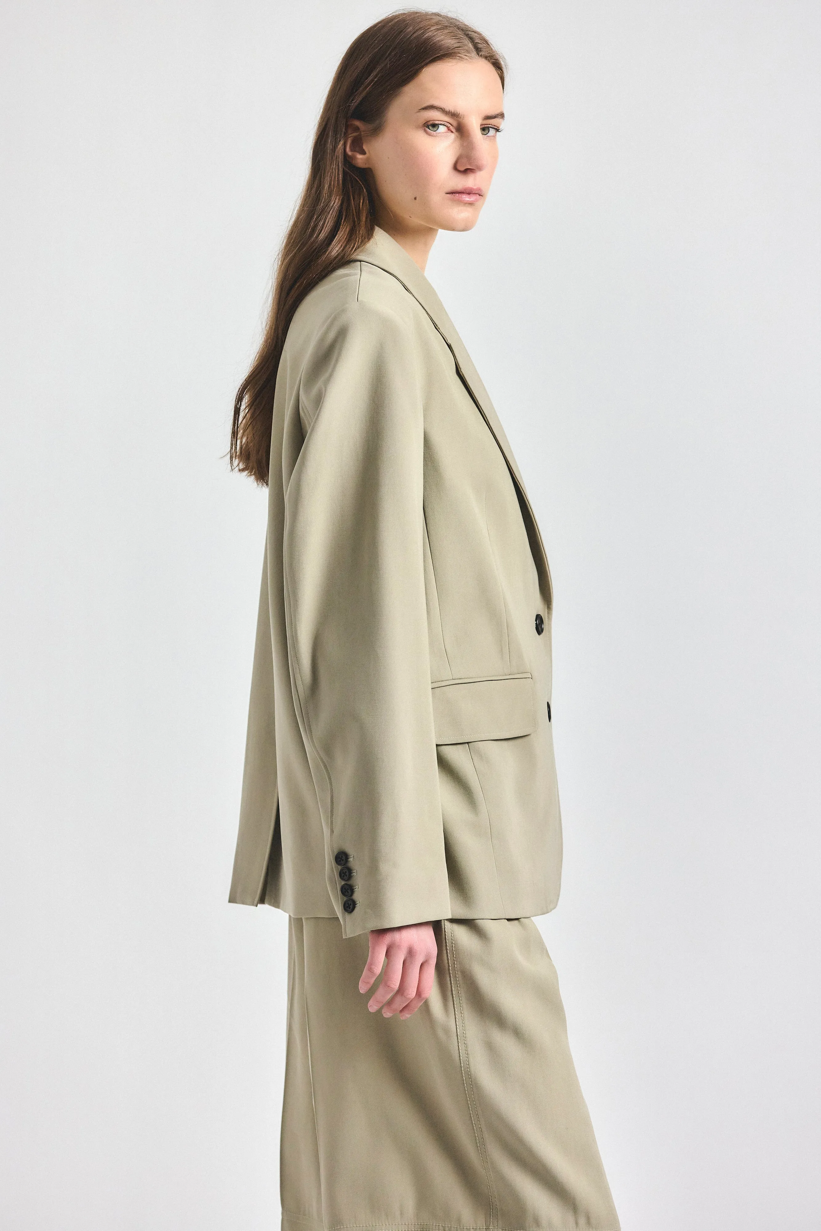 Poppy Oversized Blazer - Silver Sage sold by Derek Lam product image thumbnail 4