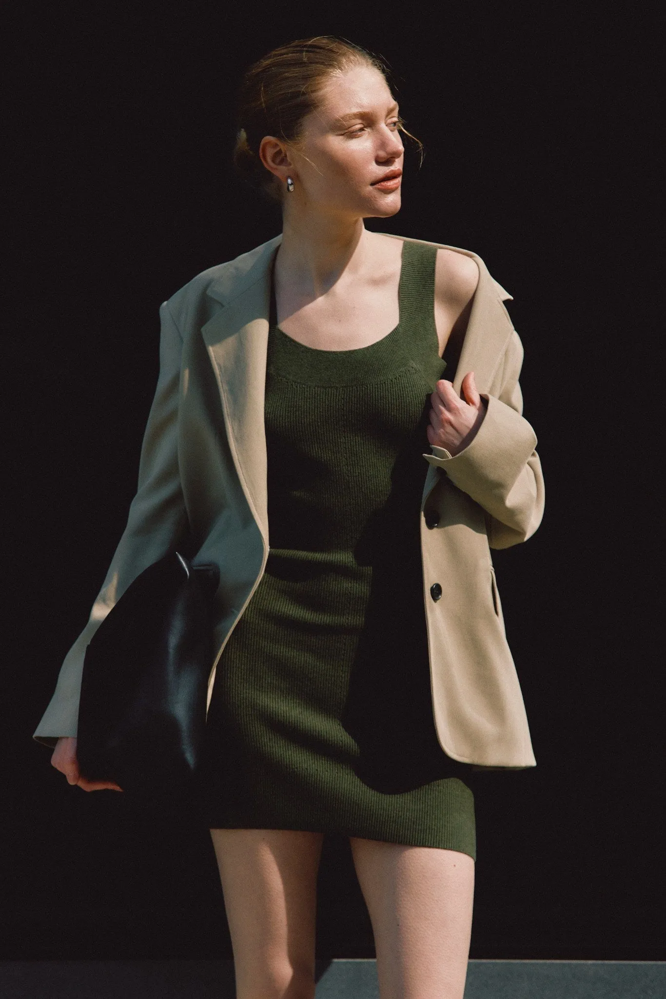 Kamila Compact Knit Tank Dress - Dusty Olive sold by Derek Lam product image thumbnail 2