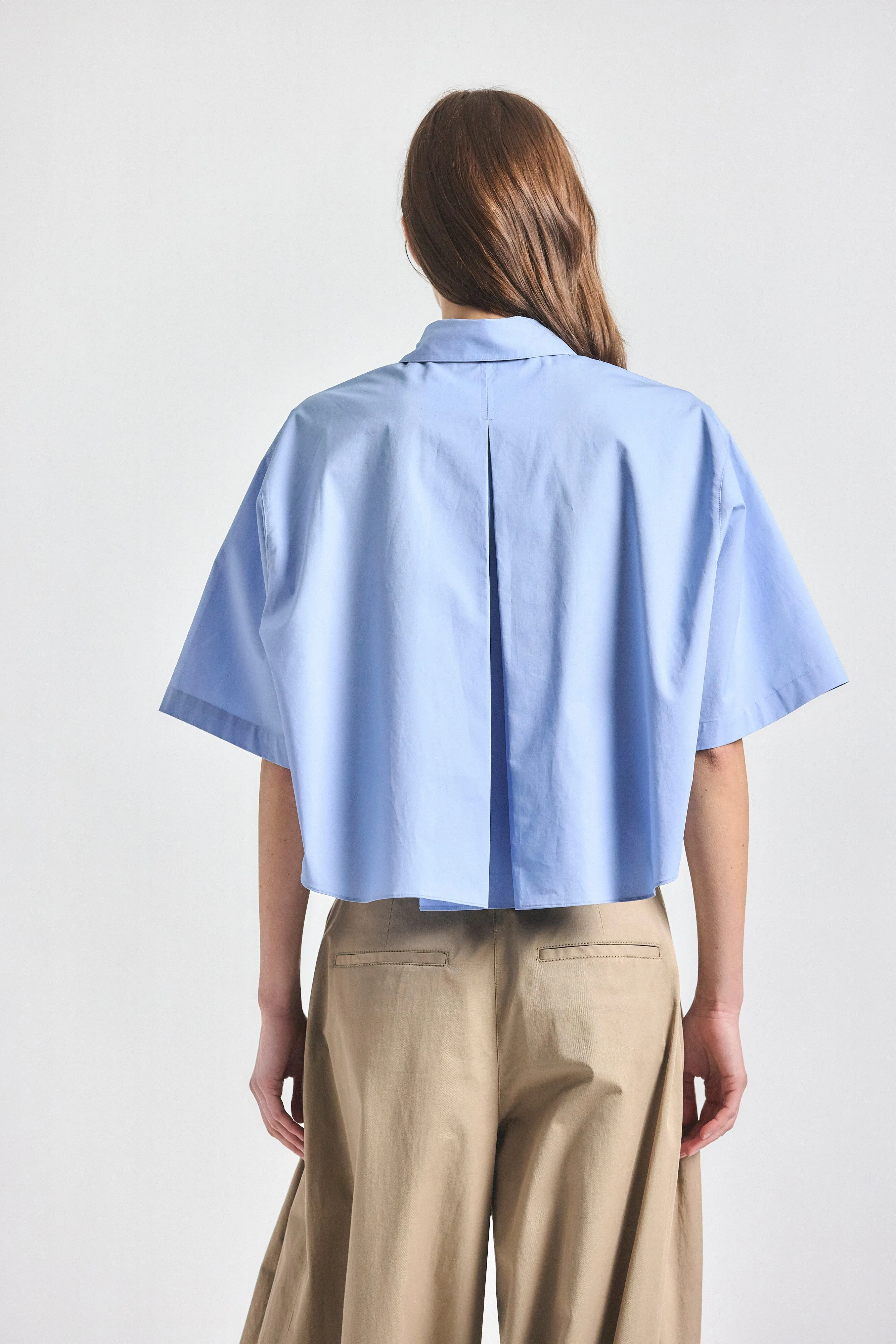 Olivia Short Sleeve Shirt - Light Blue sold by Derek Lam product image thumbnail 5