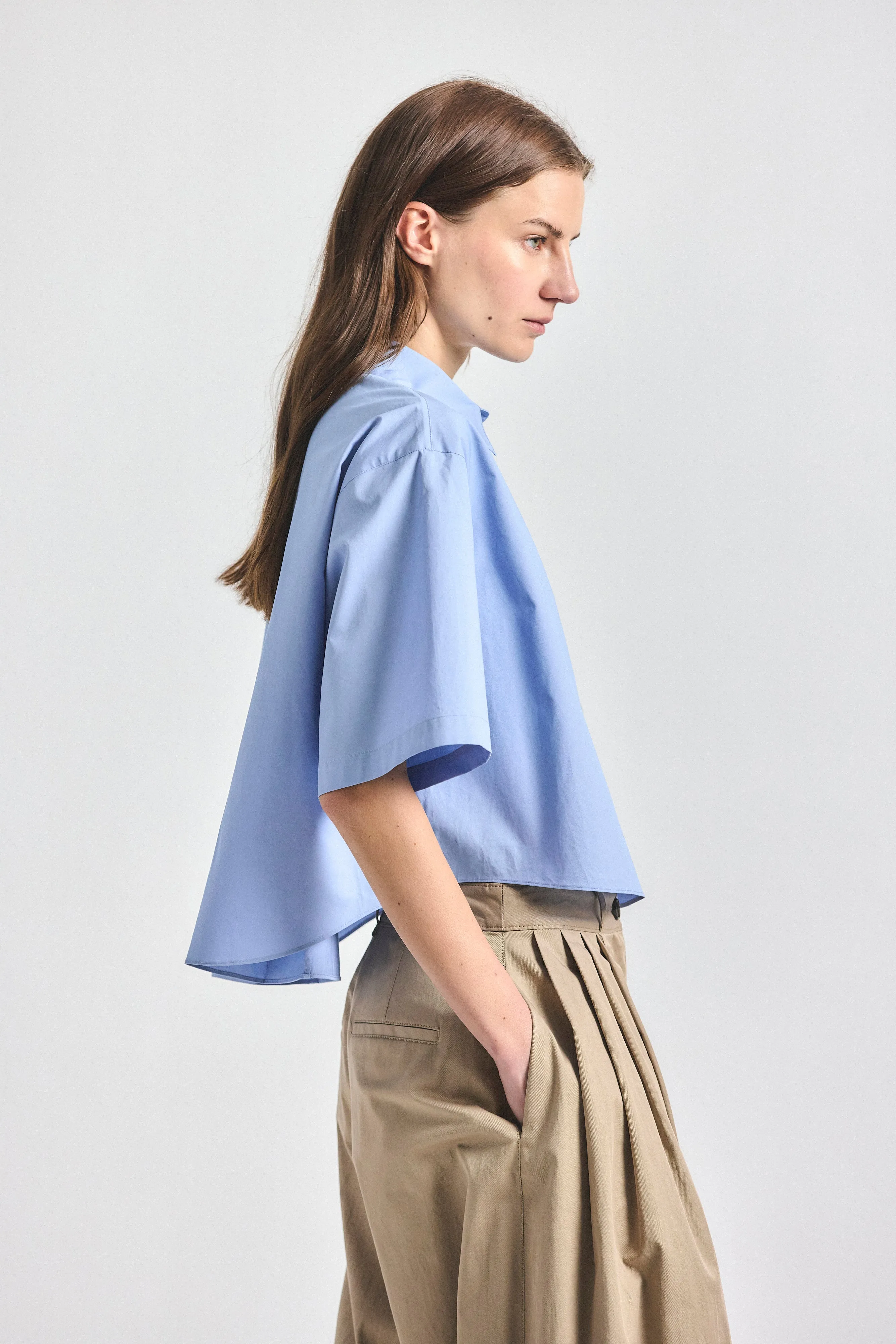 Olivia Short Sleeve Shirt - Light Blue sold by Derek Lam product image thumbnail 4