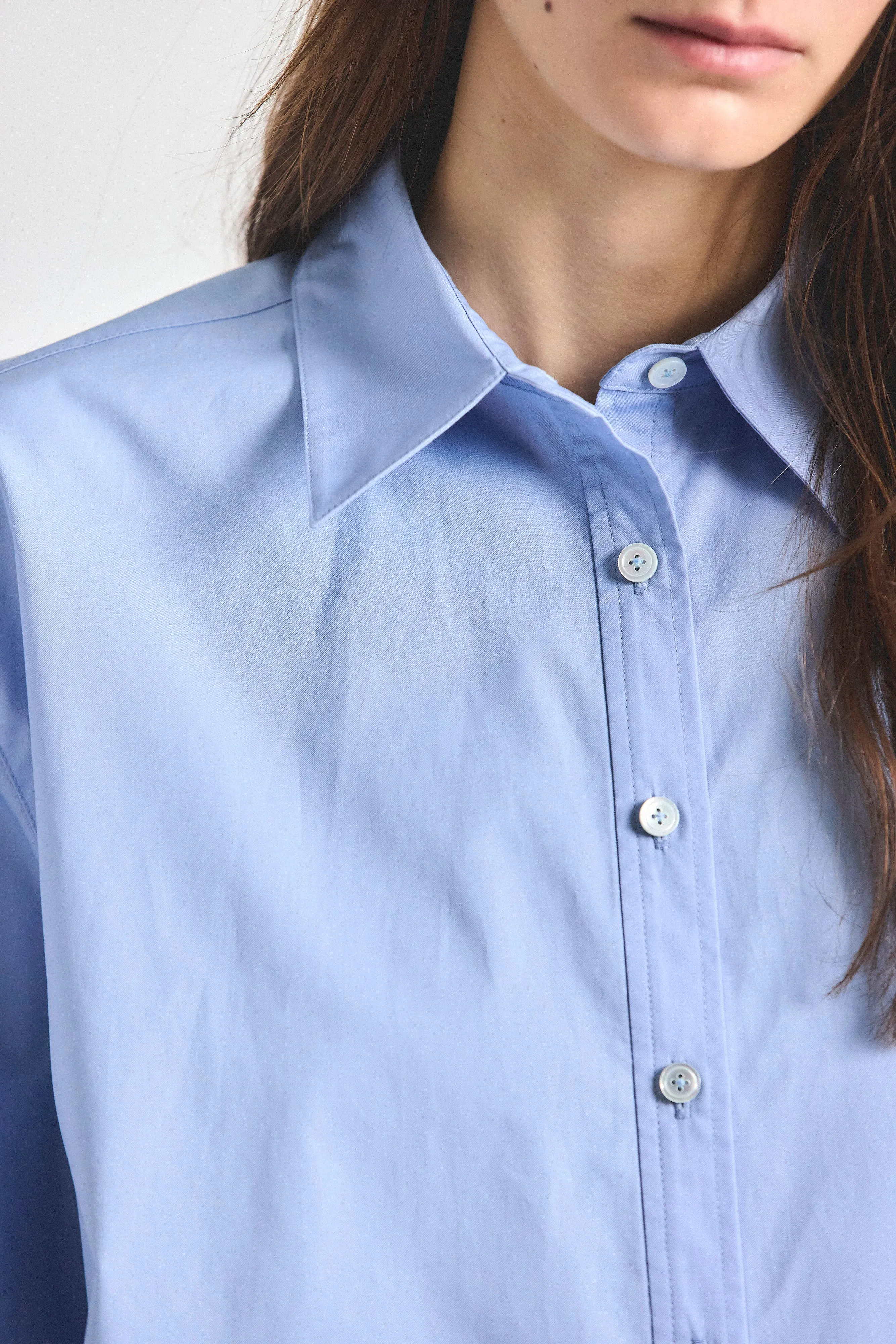 Olivia Short Sleeve Shirt - Light Blue sold by Derek Lam product image thumbnail 3