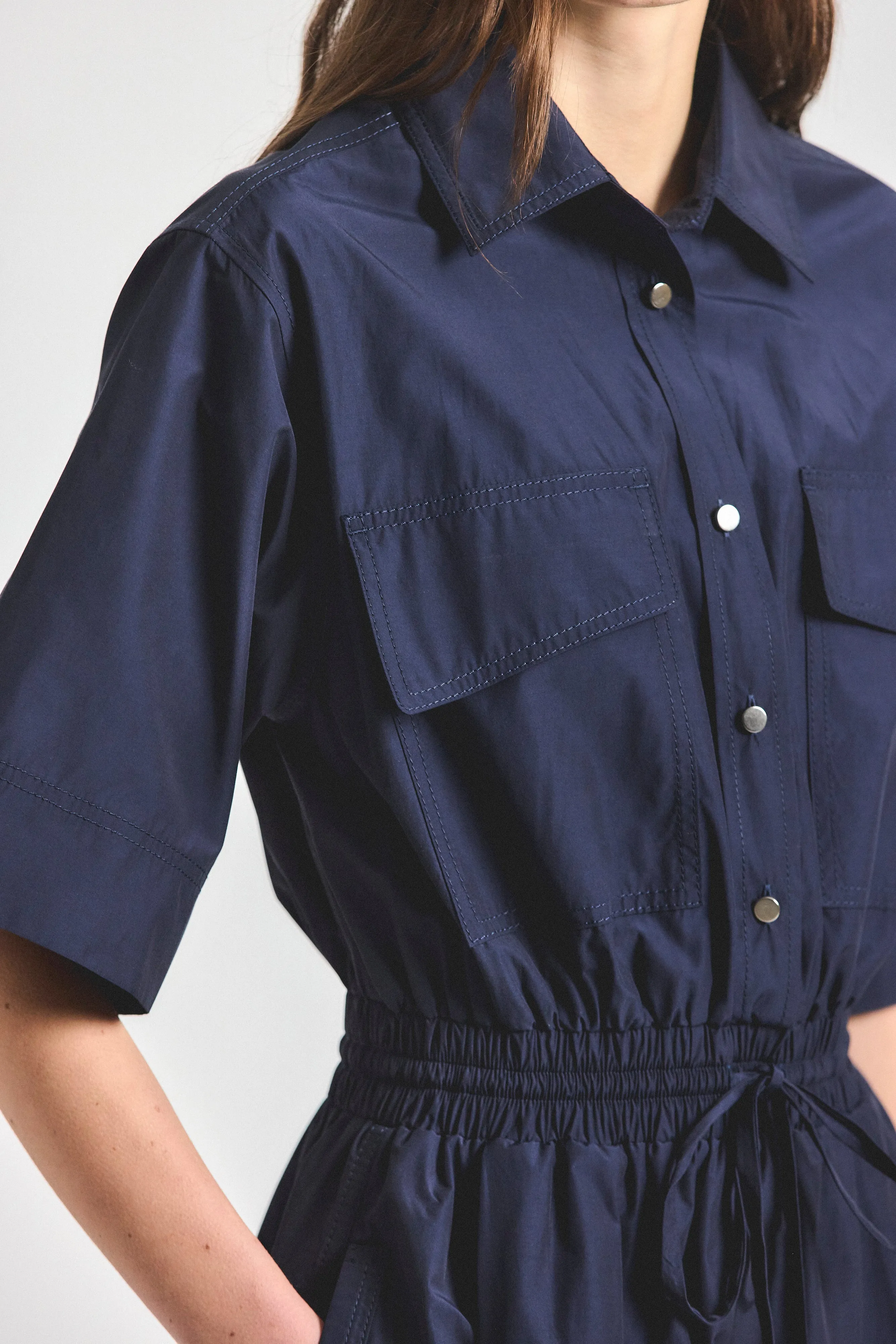Sabrina Short Sleeve Shirt Dress - Dark Navy sold by Derek Lam product image thumbnail 2