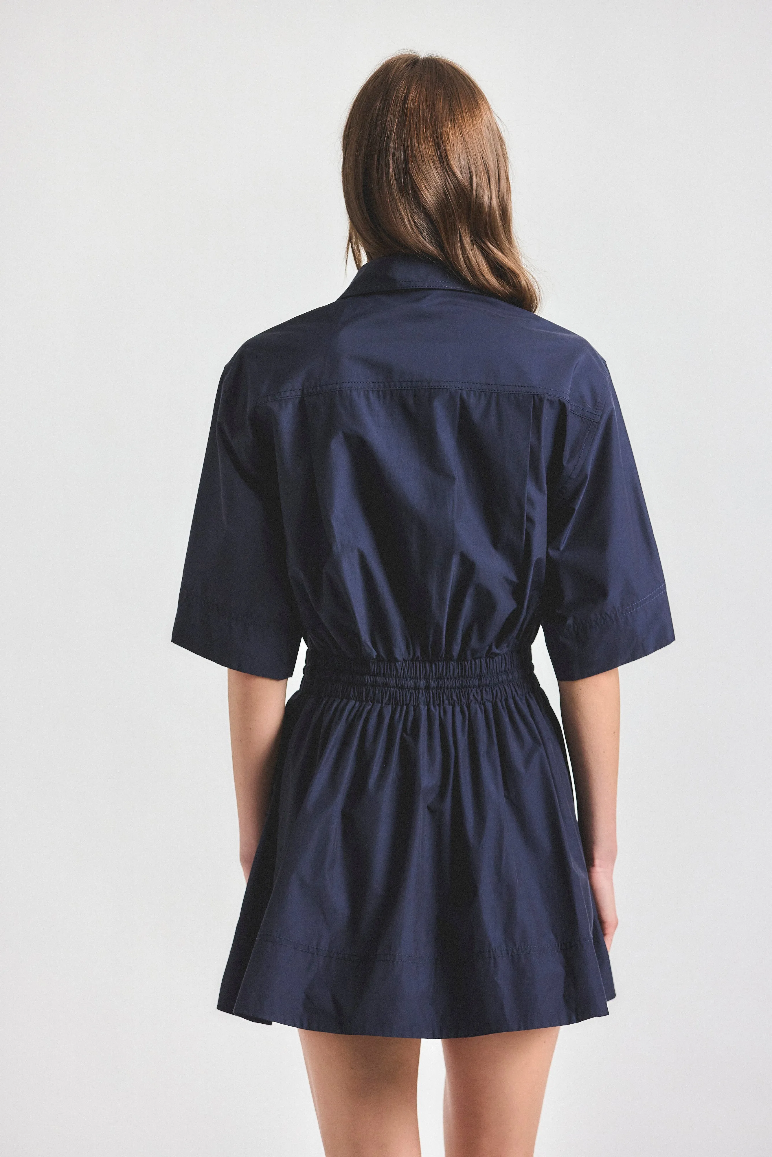 Sabrina Short Sleeve Shirt Dress - Dark Navy sold by Derek Lam product image thumbnail 4