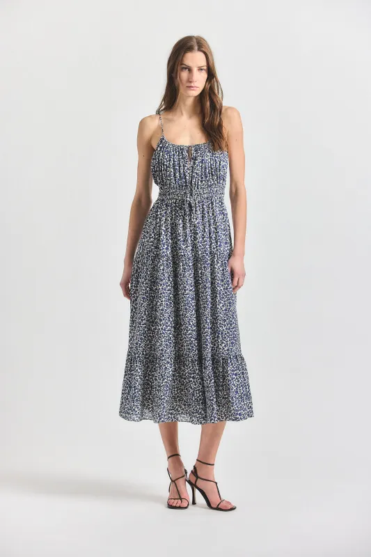 Abigail Maxi Dress - Marshmallow Navy made by Derek Lam