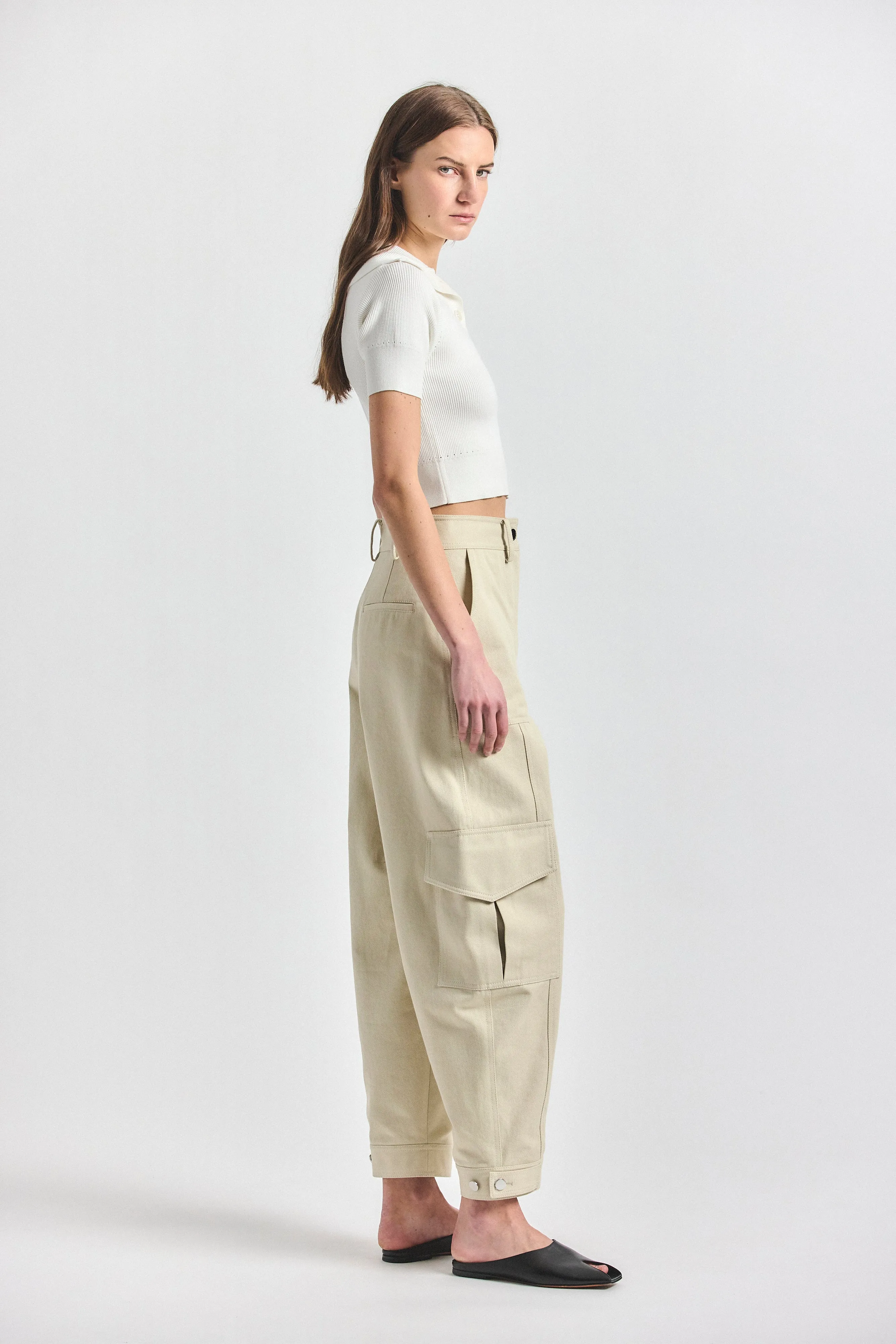 Brooks Cargo Pant - Oyster Gray sold by Derek Lam product image thumbnail 4