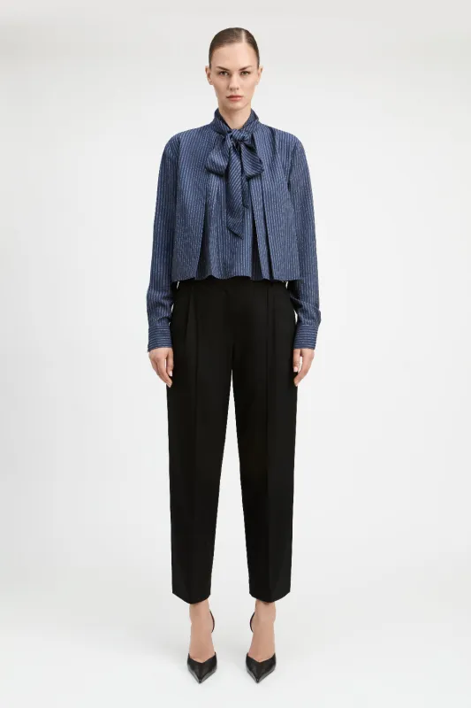 Aiden Tie Neck Blouse made by Derek Lam