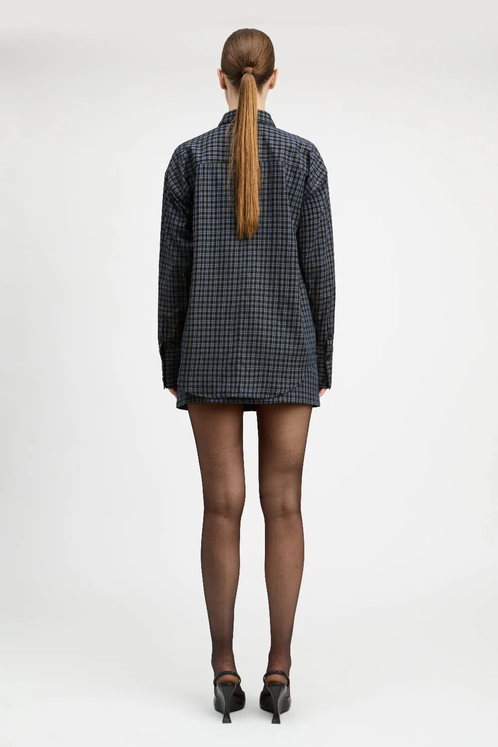 Max Rayon Mini Plaid Relaxed Shirt sold by Derek Lam product image thumbnail 3