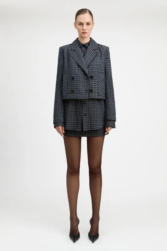 Jasmine Cropped Double Breasted Jacket made by Derek Lam